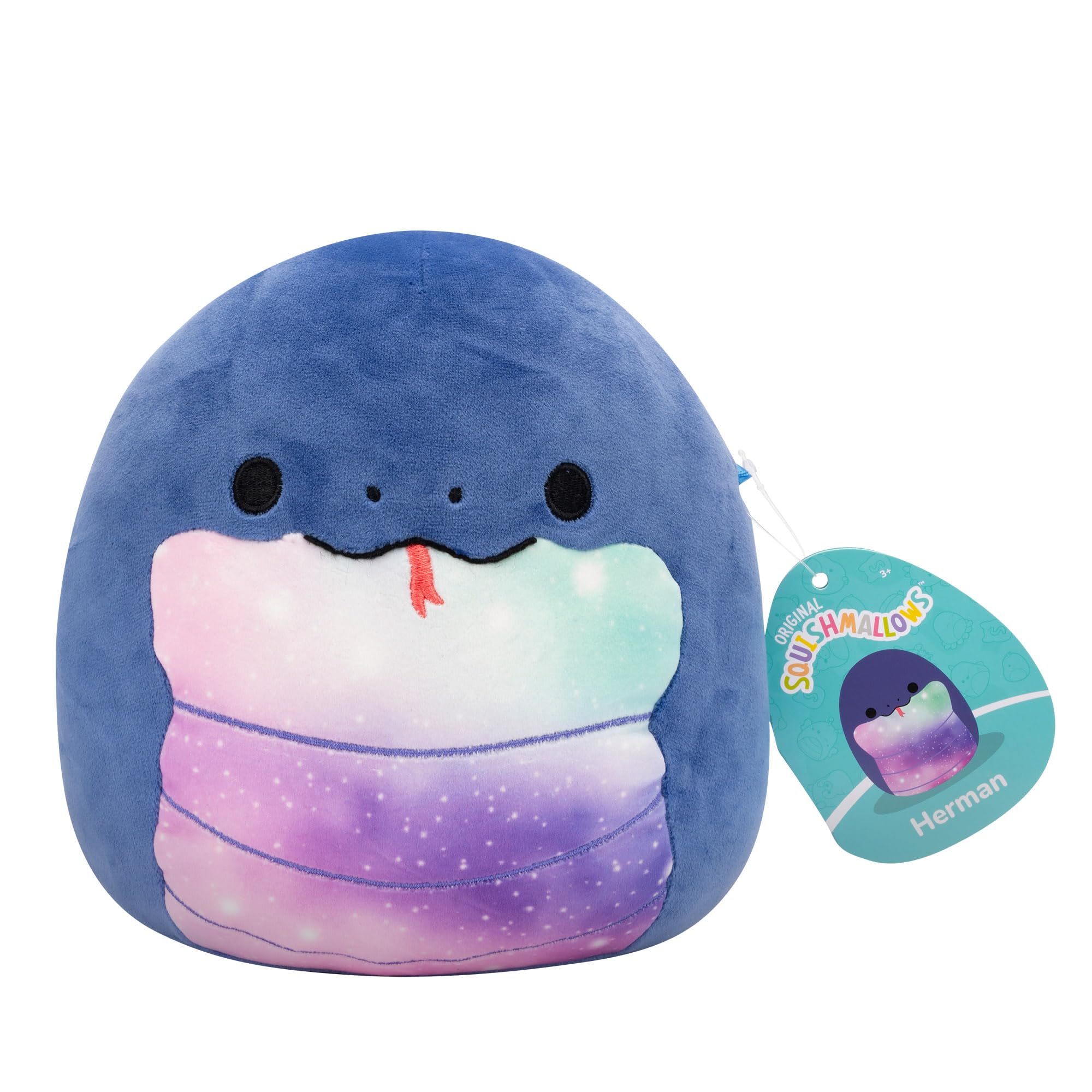 Squishmallows Original - Herman the Navy Blue Snake 7.5 Inch Plush