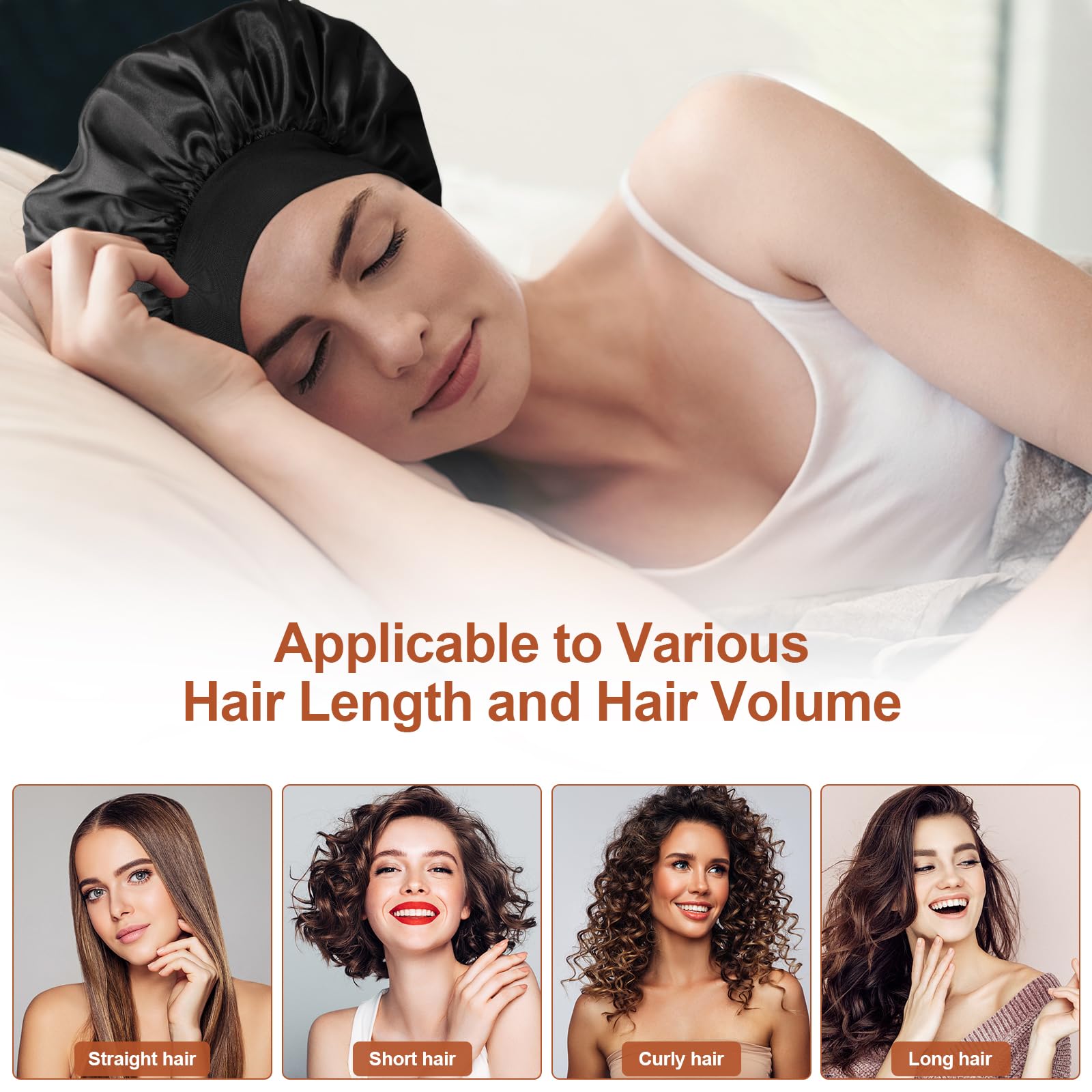 MOXYOY Silk Bonnet - Protects Hair While Sleeping | Breathable | Reusable 4