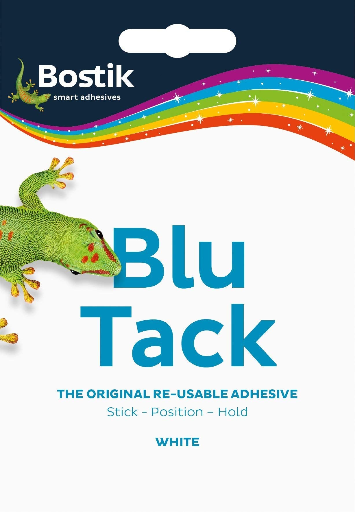 Bostik Blu Tack Multipurpose Reusable Adhesive Putty - Non-Toxic White, 60g