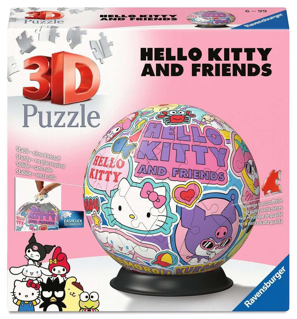 Ravensburger Hello Kitty 3D Jigsaw Puzzle - 72 Pieces, No Glue Required | Age 6+