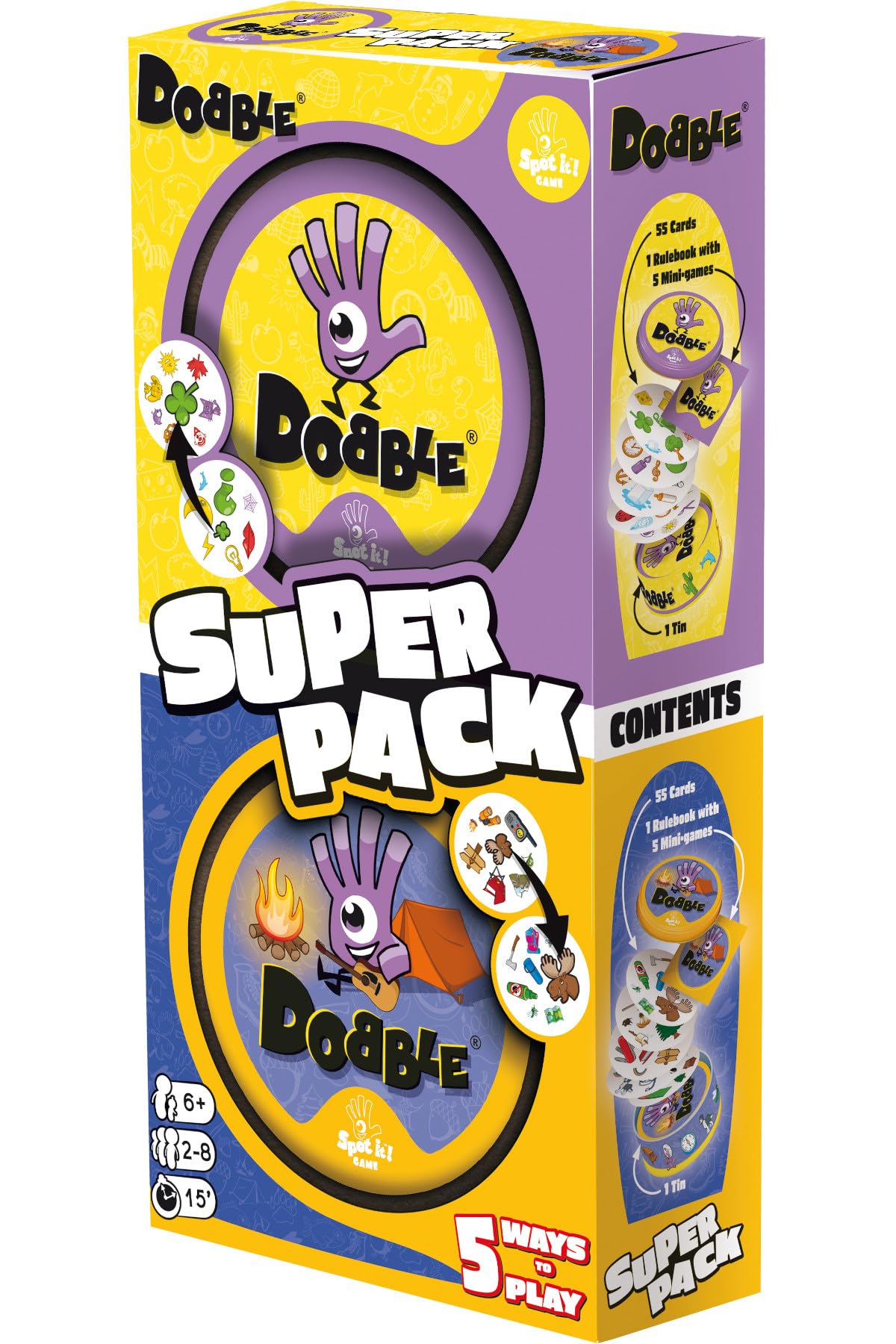 Asmodee Dobble Super Pack (Camping + Classic) Family Card Game for Ages 6 and Up 1