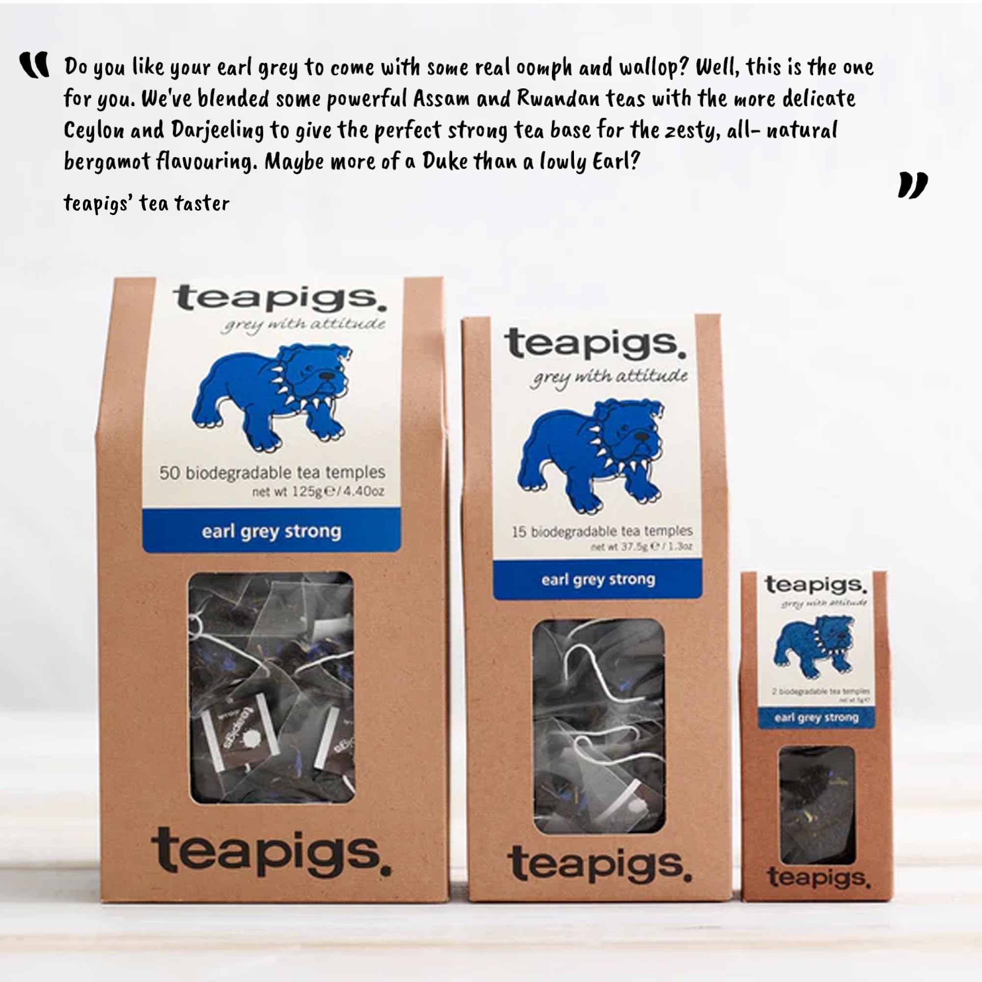 Tea Pigs Earl Grey Strong Tea 15 Bags - Bold Assam Black Tea with Bergamot 4