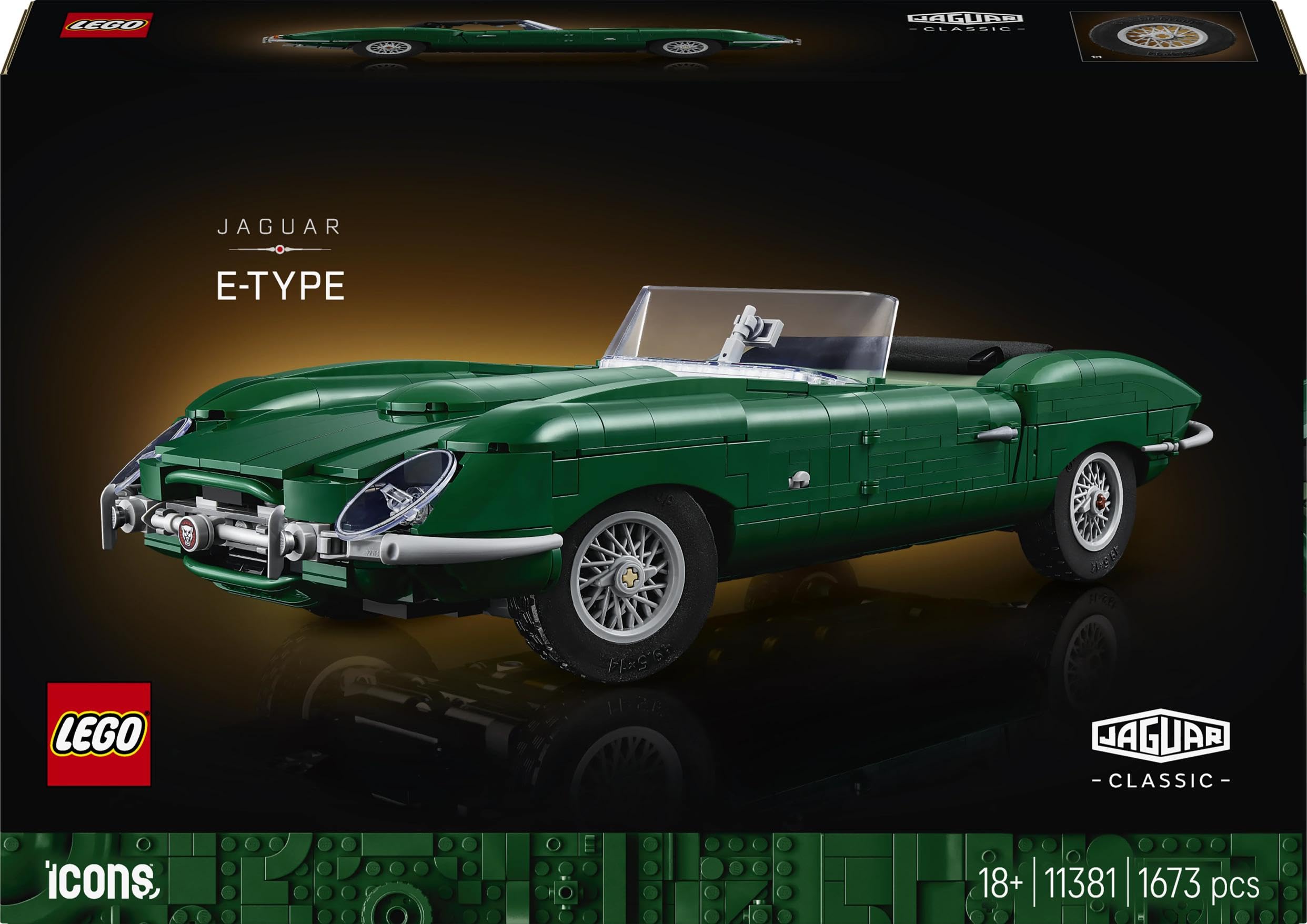 LEGO Icons Jaguar E-Type - Classic Sports Car Model Kit for Adults | 18+ Age Range | 11381 6