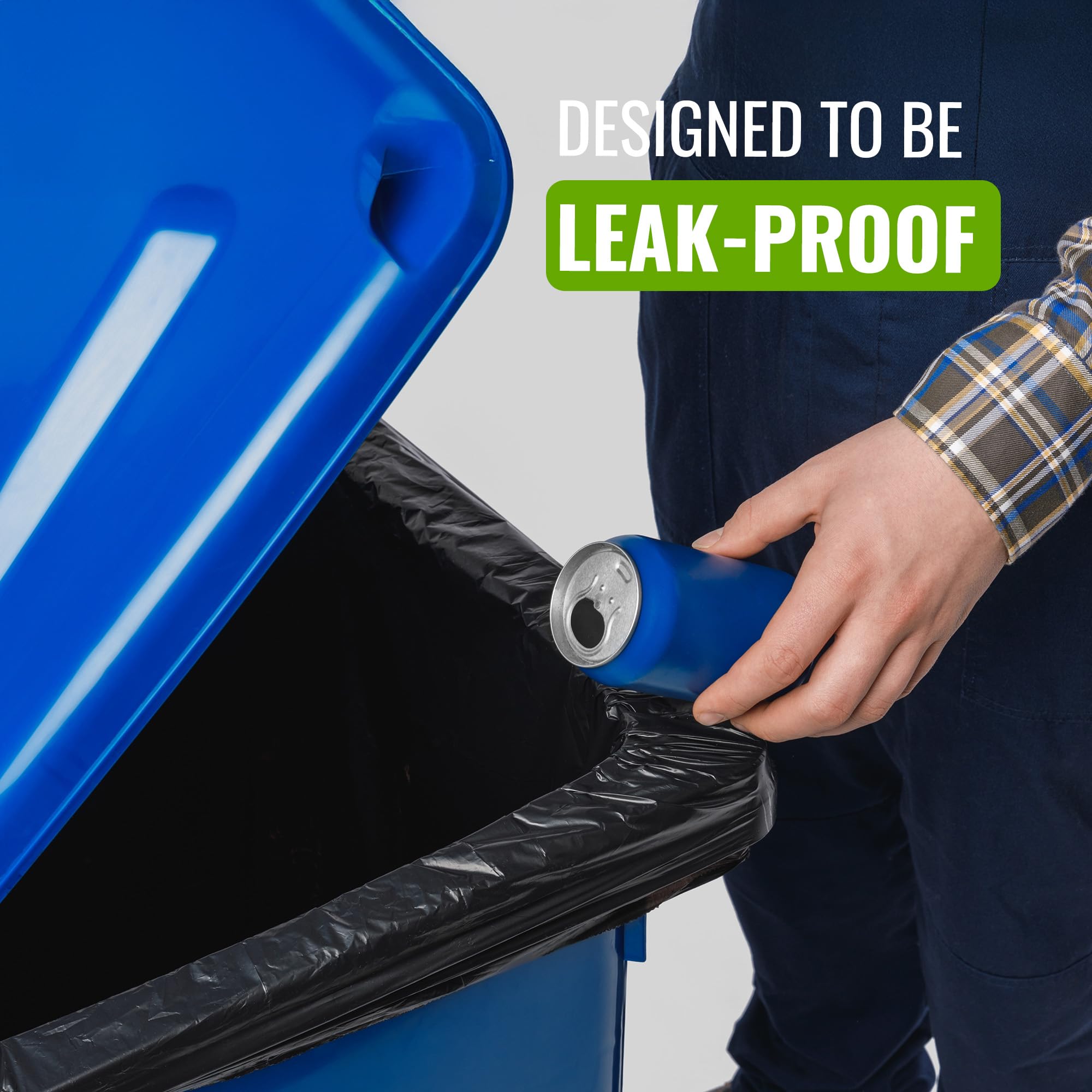 EcoBag 20 Pack Eco-Friendly Wheelie Bin Liners - 240L Heavy Duty Leak-Resistant Recycled Bin Bags 2