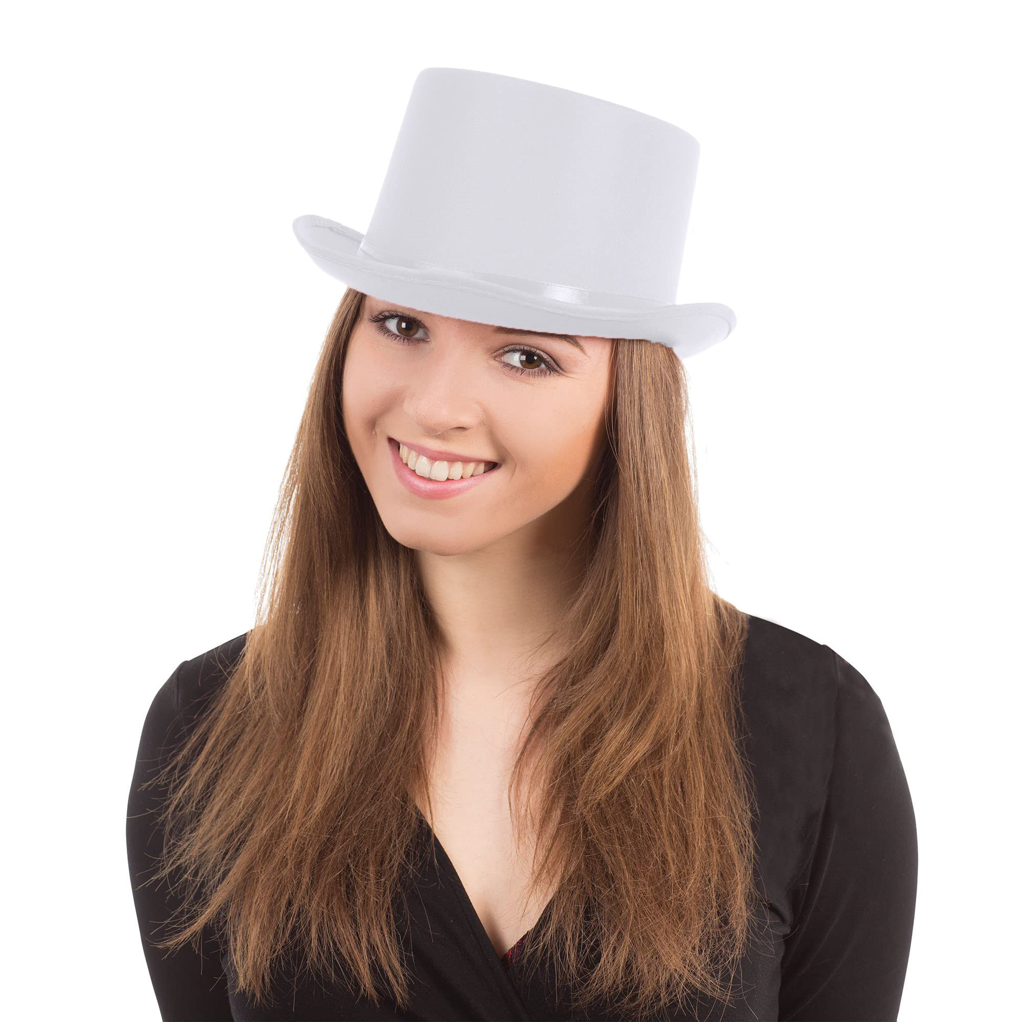 Bristol Novelty Vibrant Purple Satin Top Hat - Unisex Adult Costume Accessory