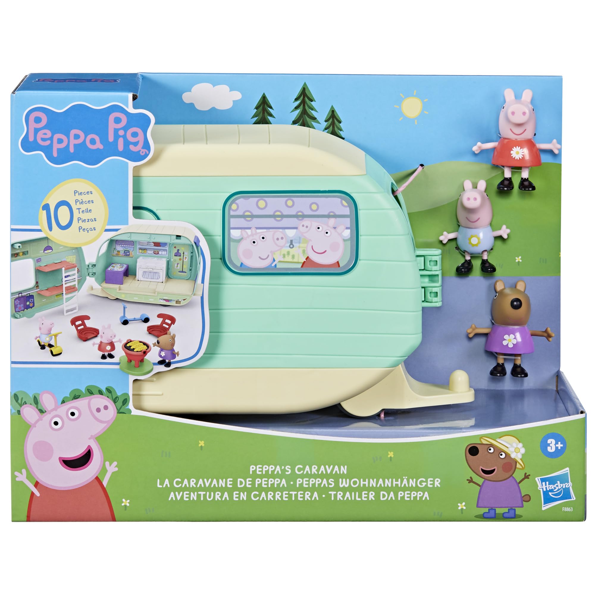 Peppa Pig Peppa's Caravan Playset - 2-in-1 Camping Adventure with Figures & Accessories 3
