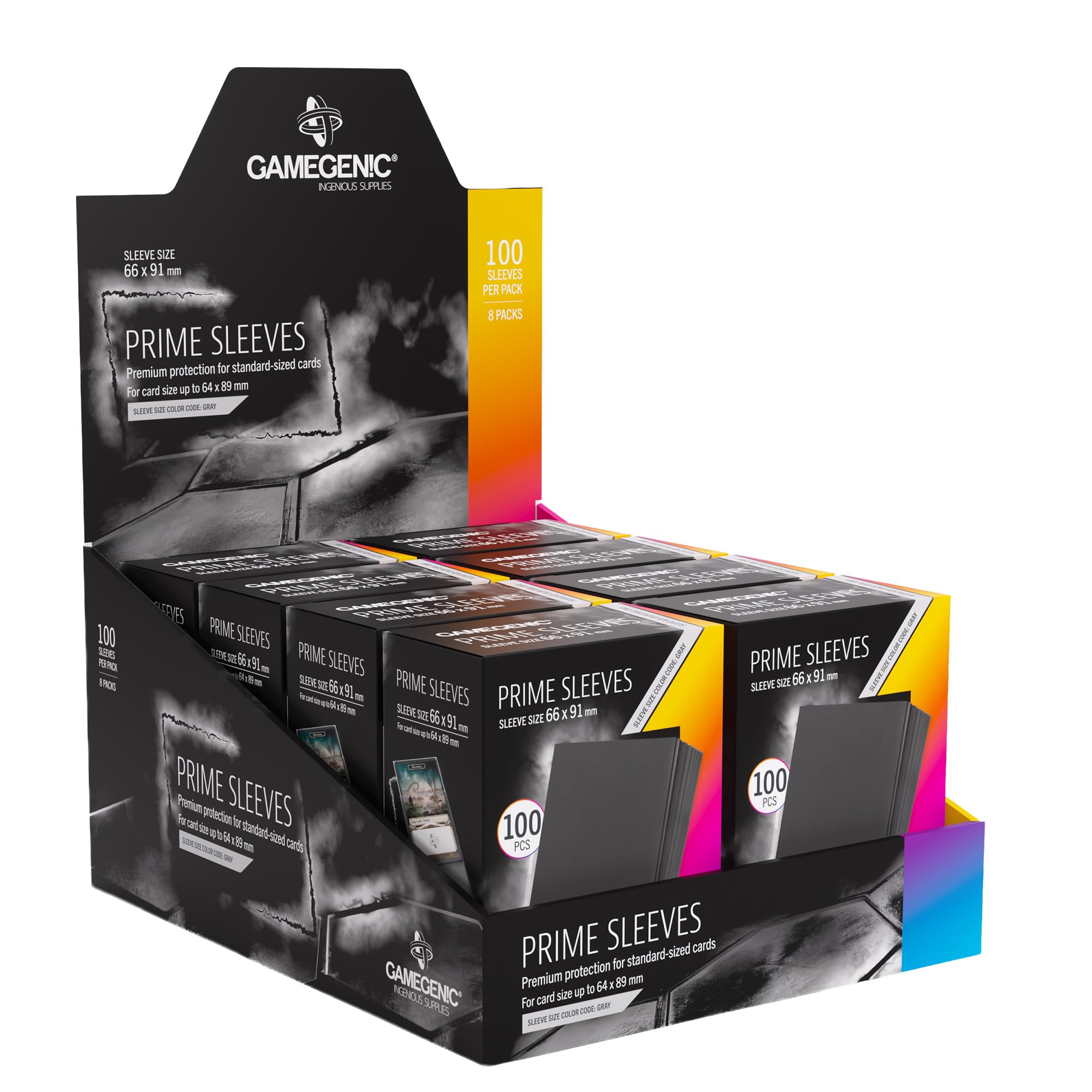 Gamegenic Prime Standard-Sized Card Sleeves - 100 Pack, 66 mm x 91 mm 2
