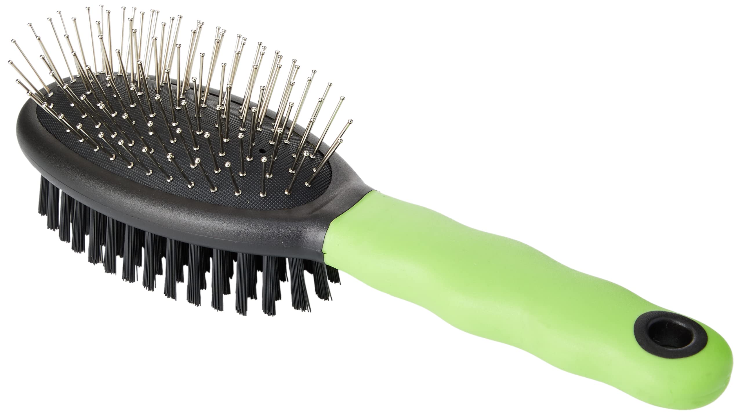 Ferplast Combination Cat Brush GRO 5798 - Dual-Sided Grooming Tool for All Hair Lengths | Green