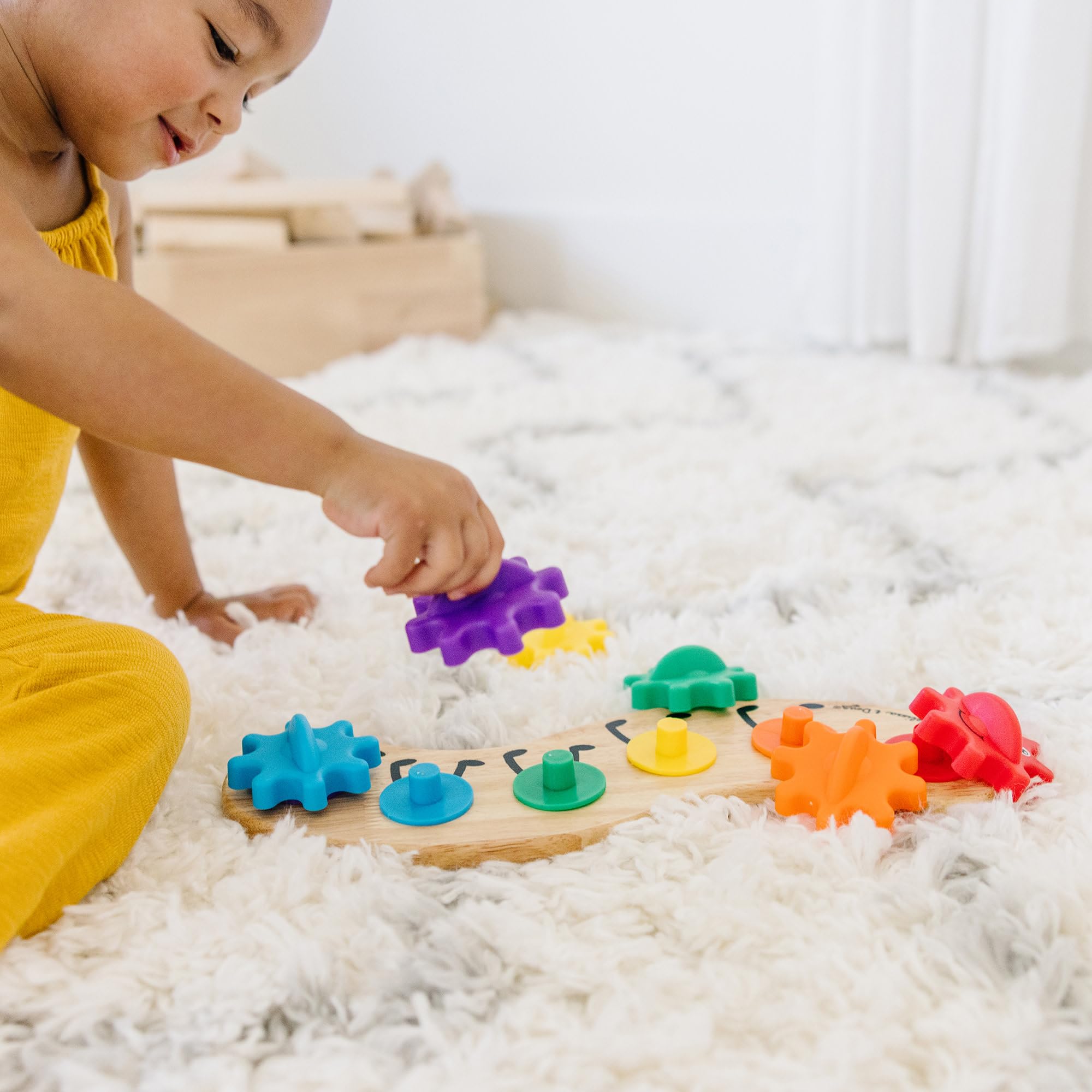 Melissa & Doug Caterpillar Gear Toy - Educational Wooden Puzzle for Toddlers 18M+ 11