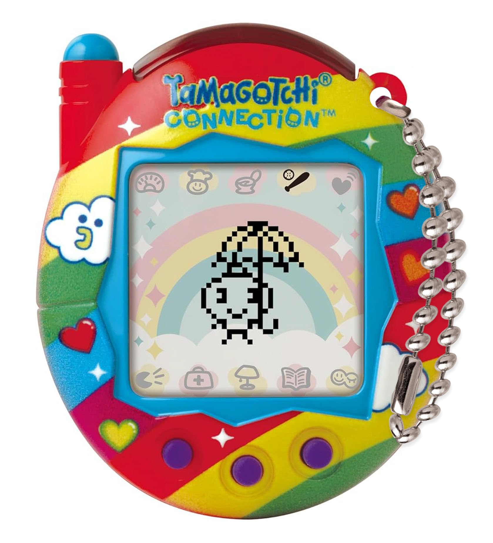 Tamagotchi Connection Digital Pet - Rainbow Sky Shell with Infrared Connection for Kids 8+