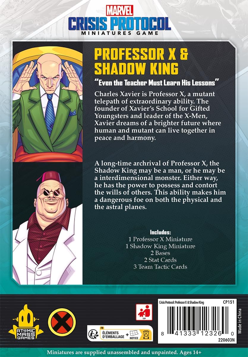 Atomic Mass Games Marvel Crisis Protocol: Professor X & Shadow King Miniatures Game Expansion 5