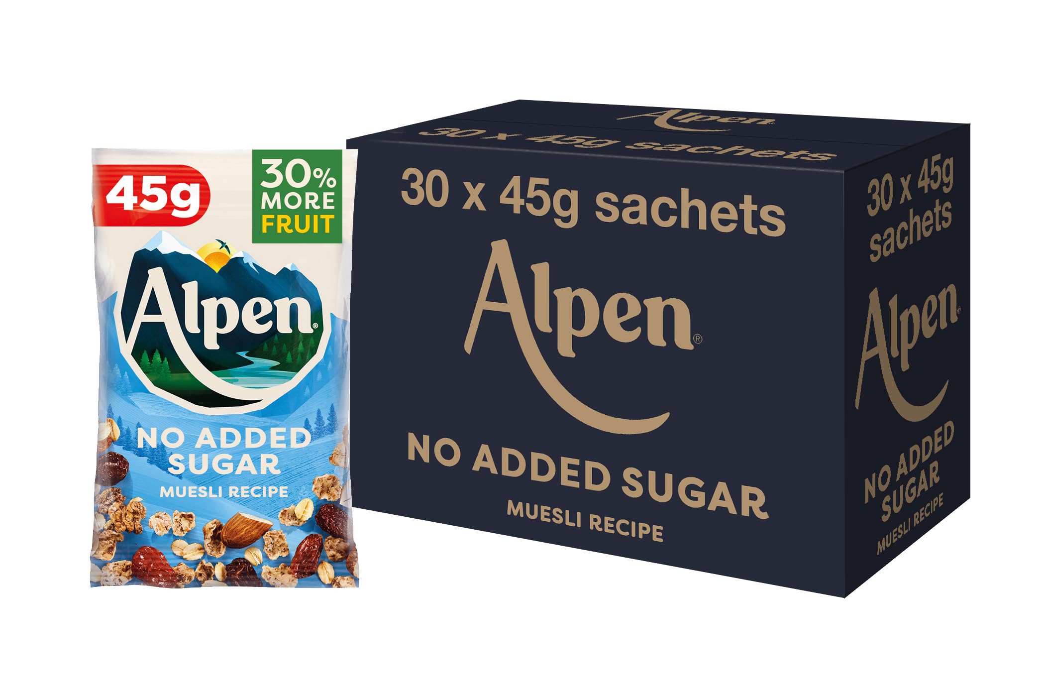 Alpen No Added Sugar Muesli - High in Fibre, 100% Natural Ingredients | 1.35 kg Pack