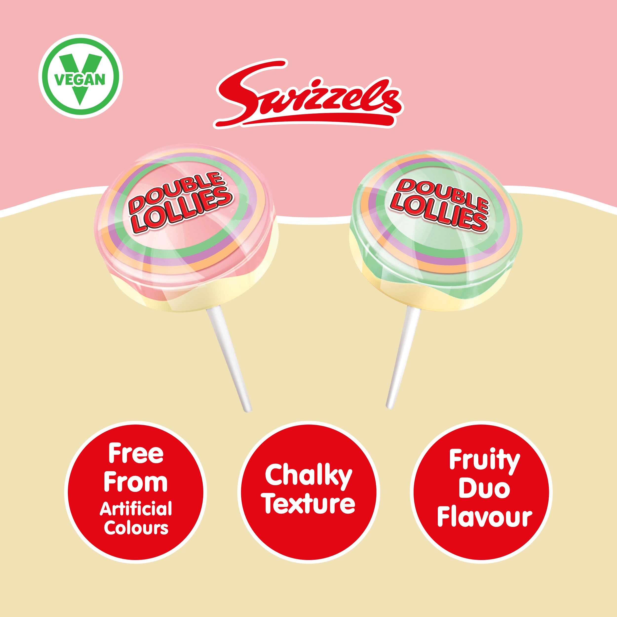Swizzels Original Double Lollies - Assorted Fruity Sweets in Can 2
