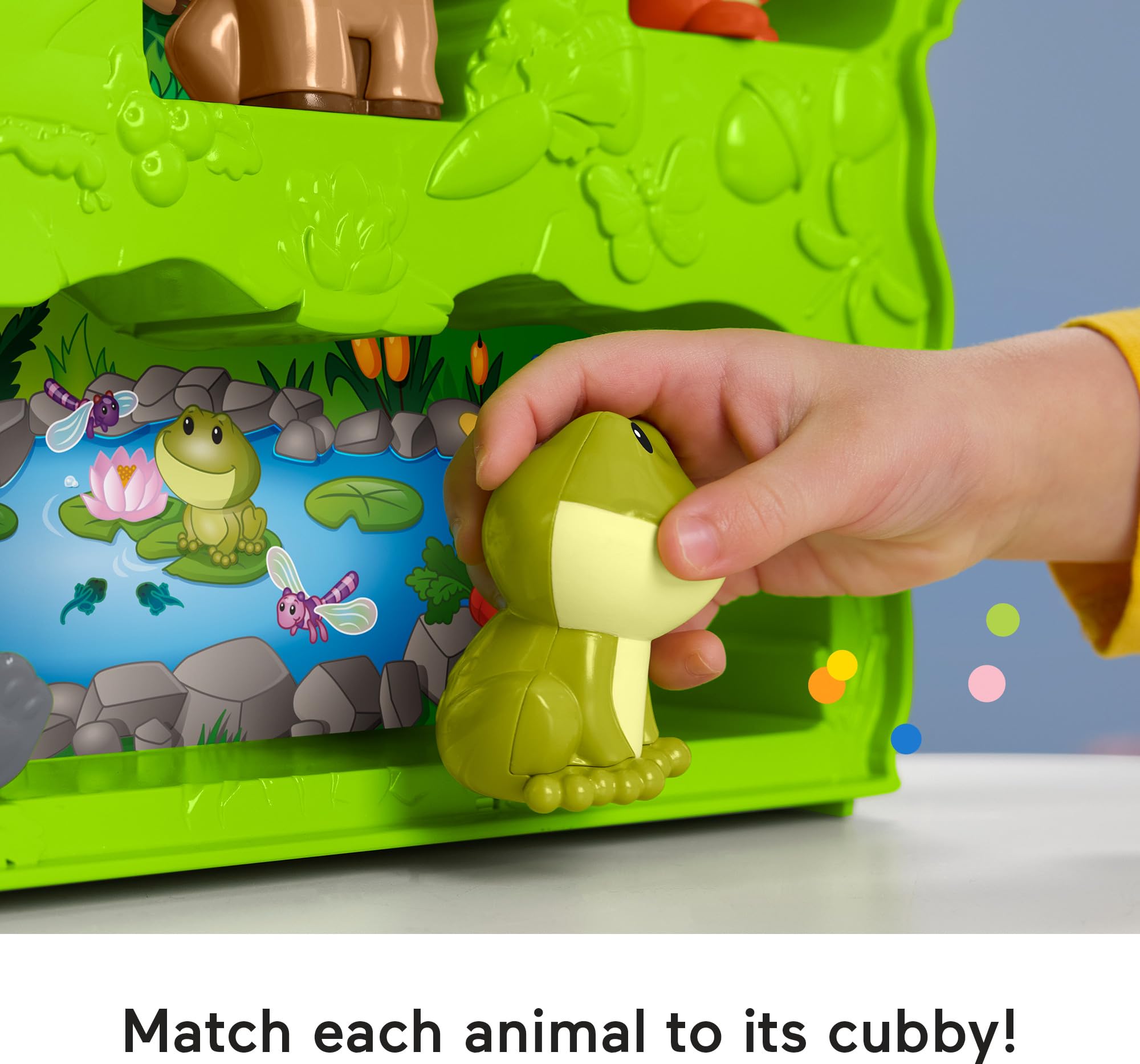 Fisher-Price Little People Forest Friends Carry Case Playset - 8-Piece Animal Figures with Tree Storage for Toddlers 1-5 Years 2