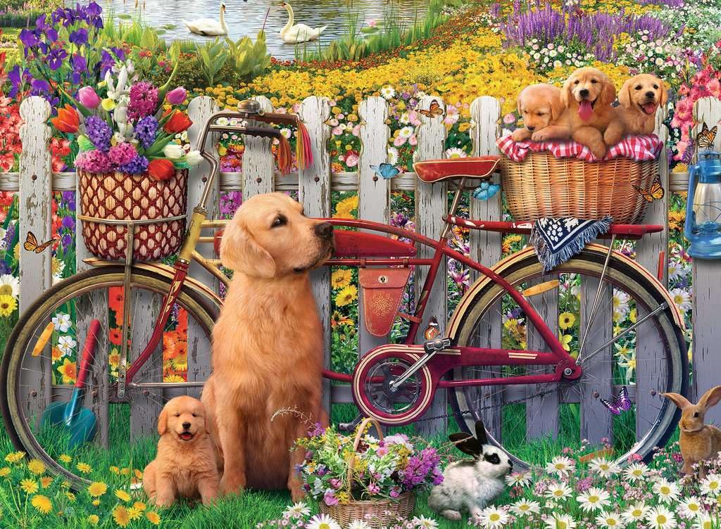 Ravensburger Cute Dogs in The Garden Jigsaw Puzzle - 500 Pieces | Premium Quality 2