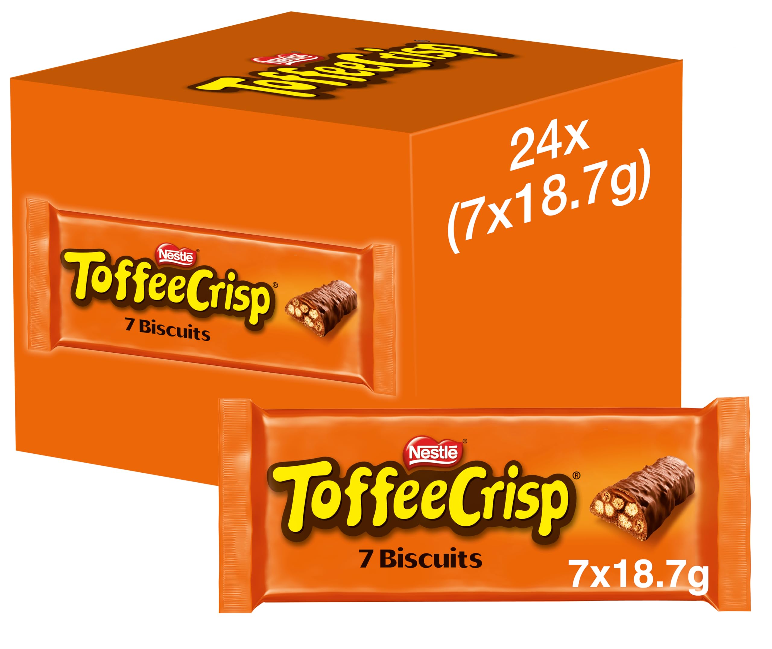 Toffee Crisp Chocolate Biscuit Bar Multipack (7 x 18.7g) 1