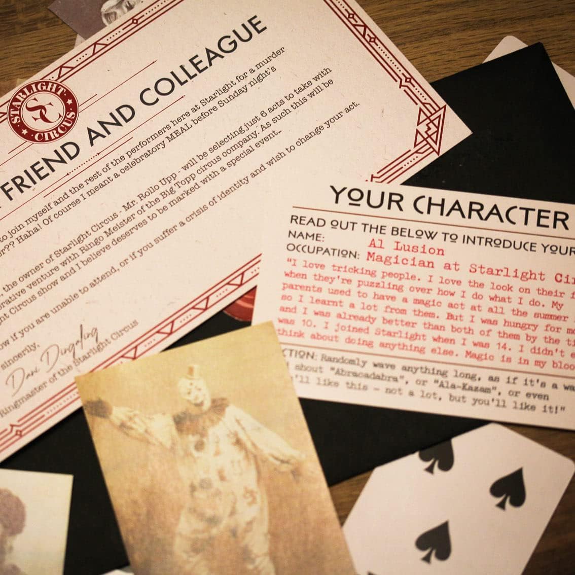 Talking Tables Circus Themed Murder Mystery Game for 5-12 Players 6