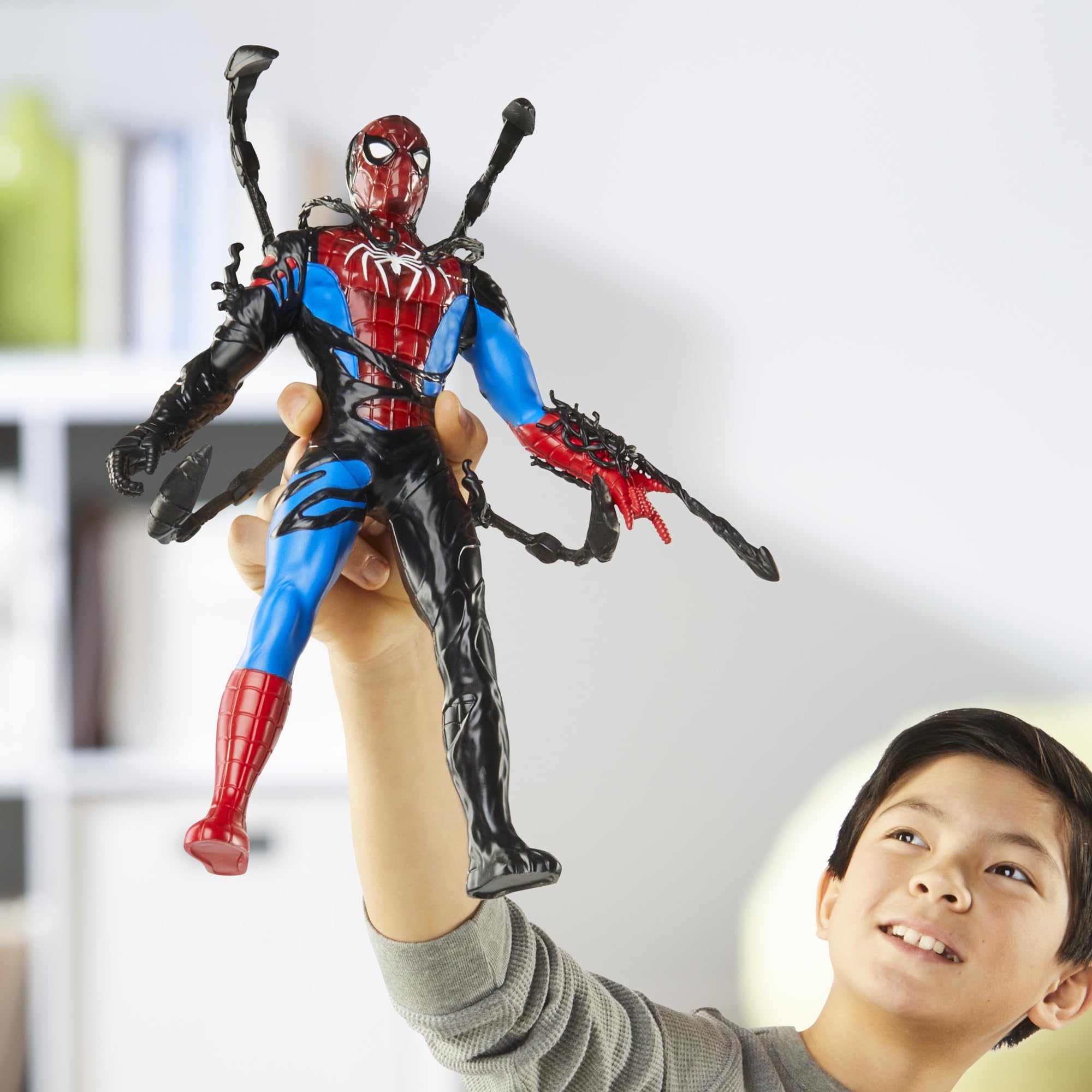 Marvel Spider-Man Liquid Shifter Action Figure - Venomized Transformation, 11-Inch Titan Hero Series Toy for Ages 4+ 3