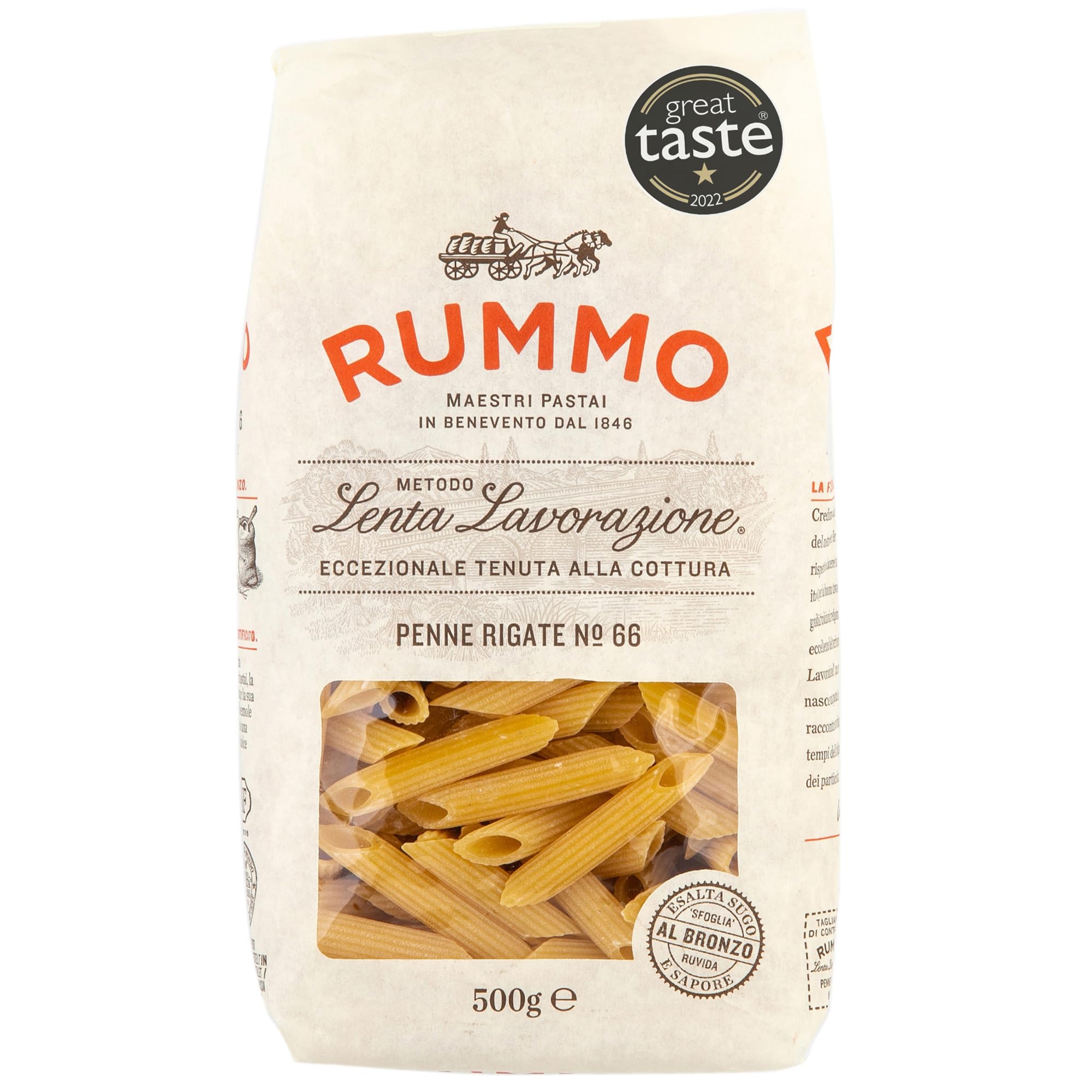 Rummo - Ridged Penne Rigate No.66 Pasta 500g 1