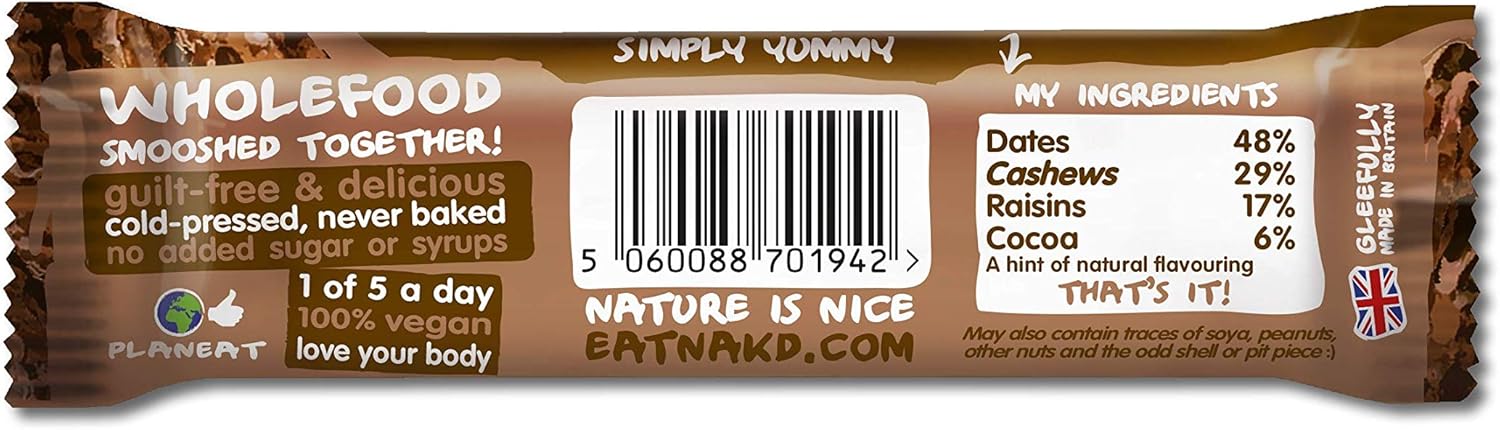 Nakd Cocoa Delight 35g Bar - Case of 48 (12 x 4) - All Natural Vegan Snack 2