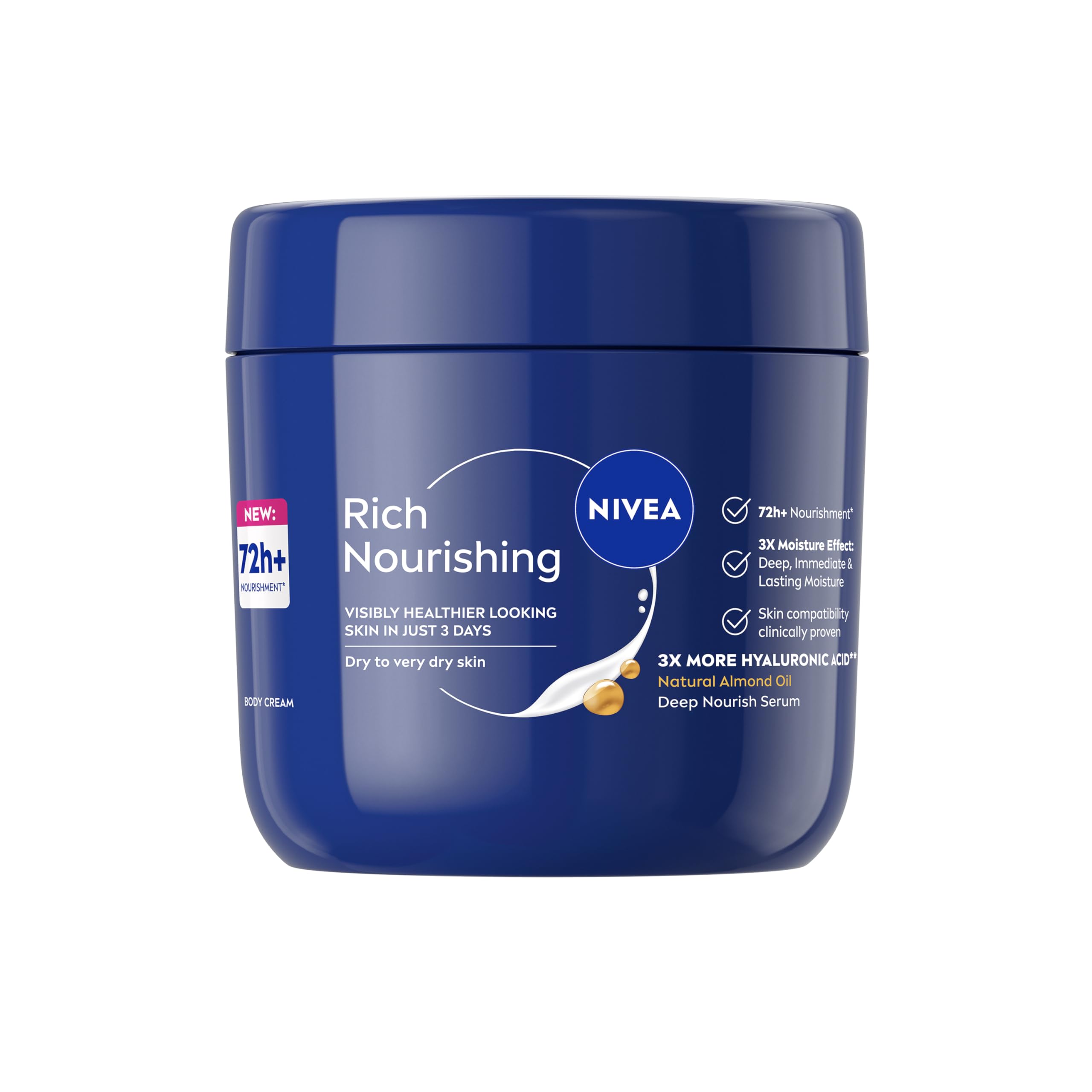 NIVEA Body Essentials Rich Caring Cream - Intensive Moisture for Women | 400ml Jar