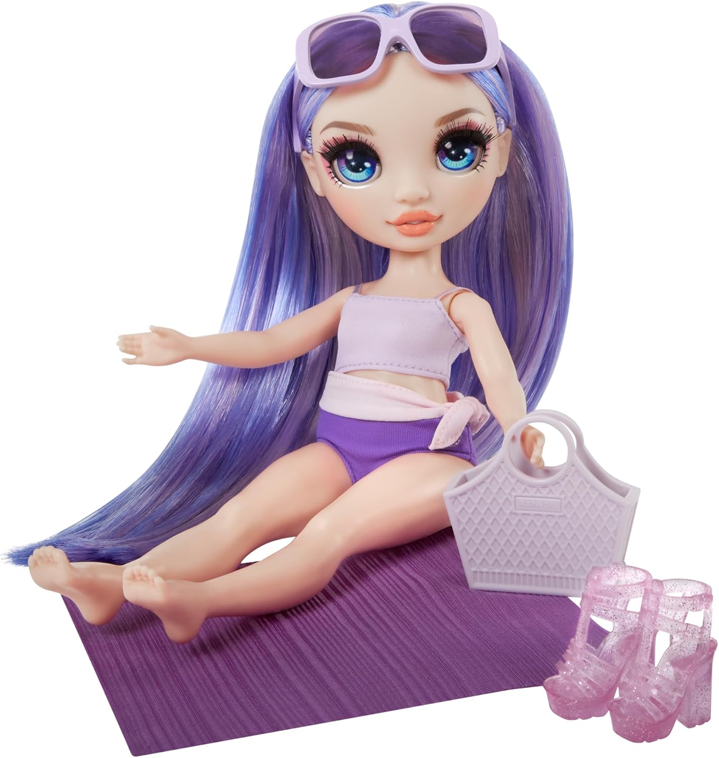 Rainbow High Swim & Style - Violet (Purple) - 28 cm Doll with Shimmery Wrap 2
