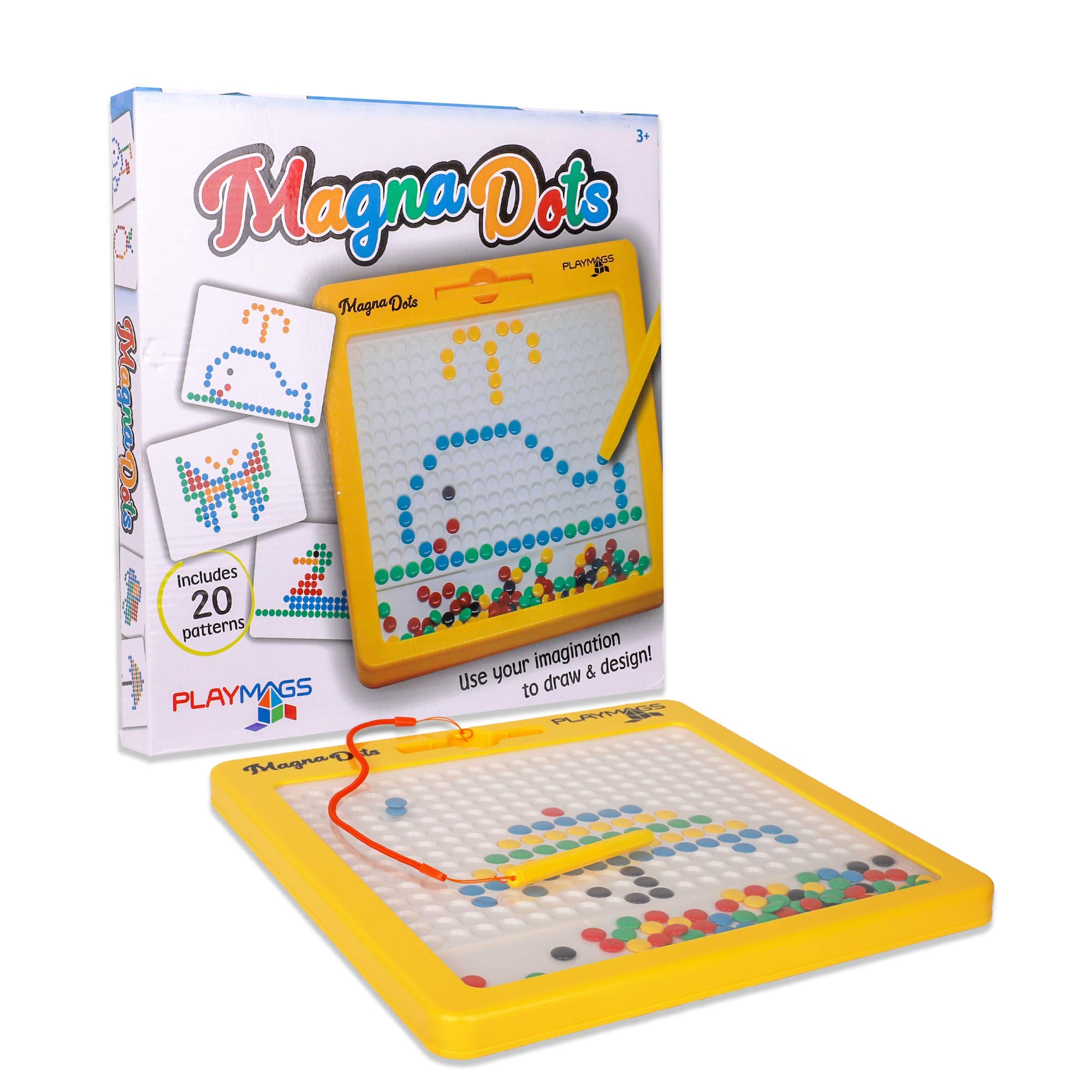 Playmags Magna Dots - 12.5" Magnetic Drawing Board for Kids - Reusable Doodle Toy 8