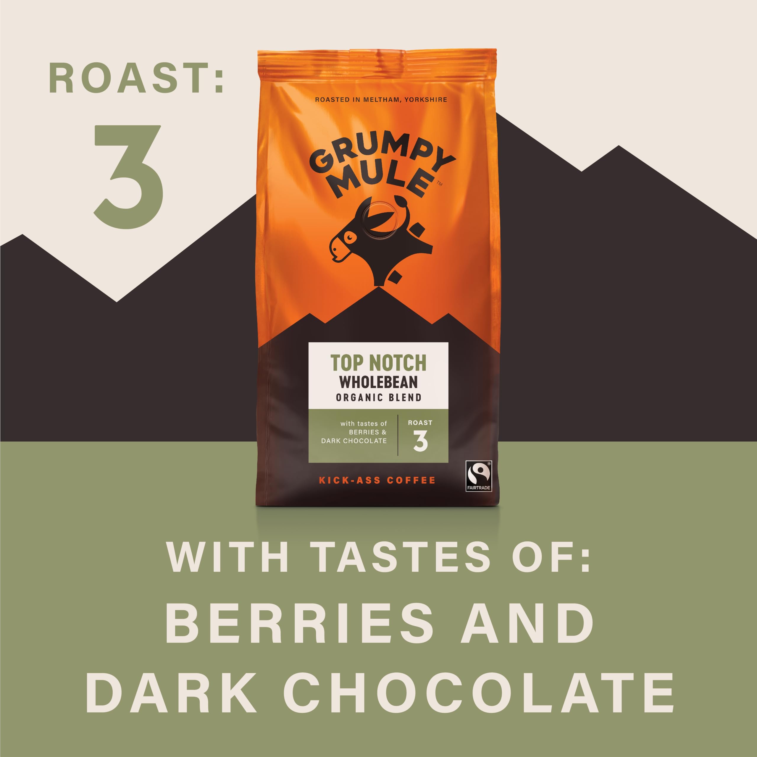 Grumpy Mule Top Notch Organic Blend Whole Coffee Beans - 500g 7