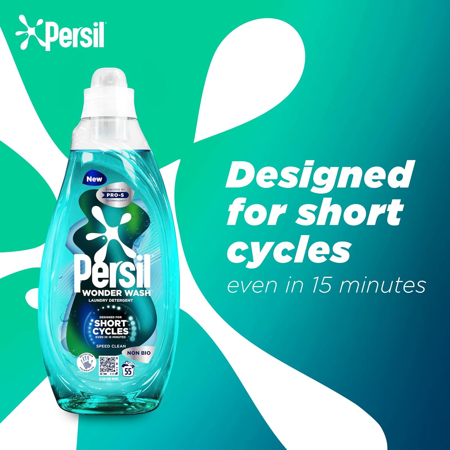 Persil Wonder Wash Speed Clean Non Bio Liquid Detergent (1.485 L) 2