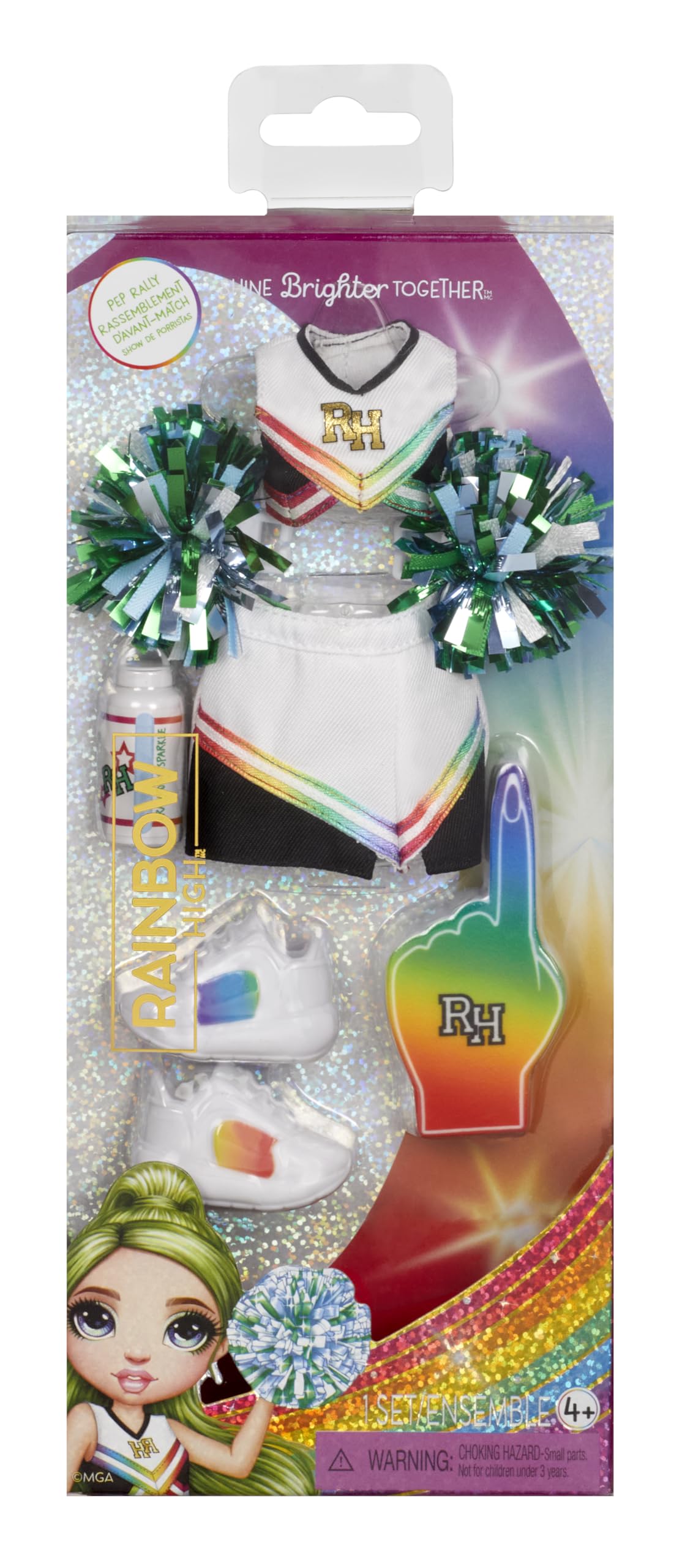 Rainbow High Pep Rally Fashion Pack - Cheerleading Outfit with Accessories for 11" Dolls, Ages 4-10 22