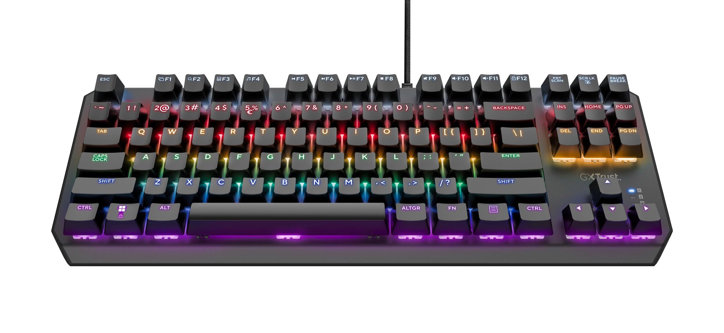 Trust Gaming GXT 834 Callaz TKL Mechanical Gaming Keyboard – UK Layout, Black, Outemu Red Switches 16
