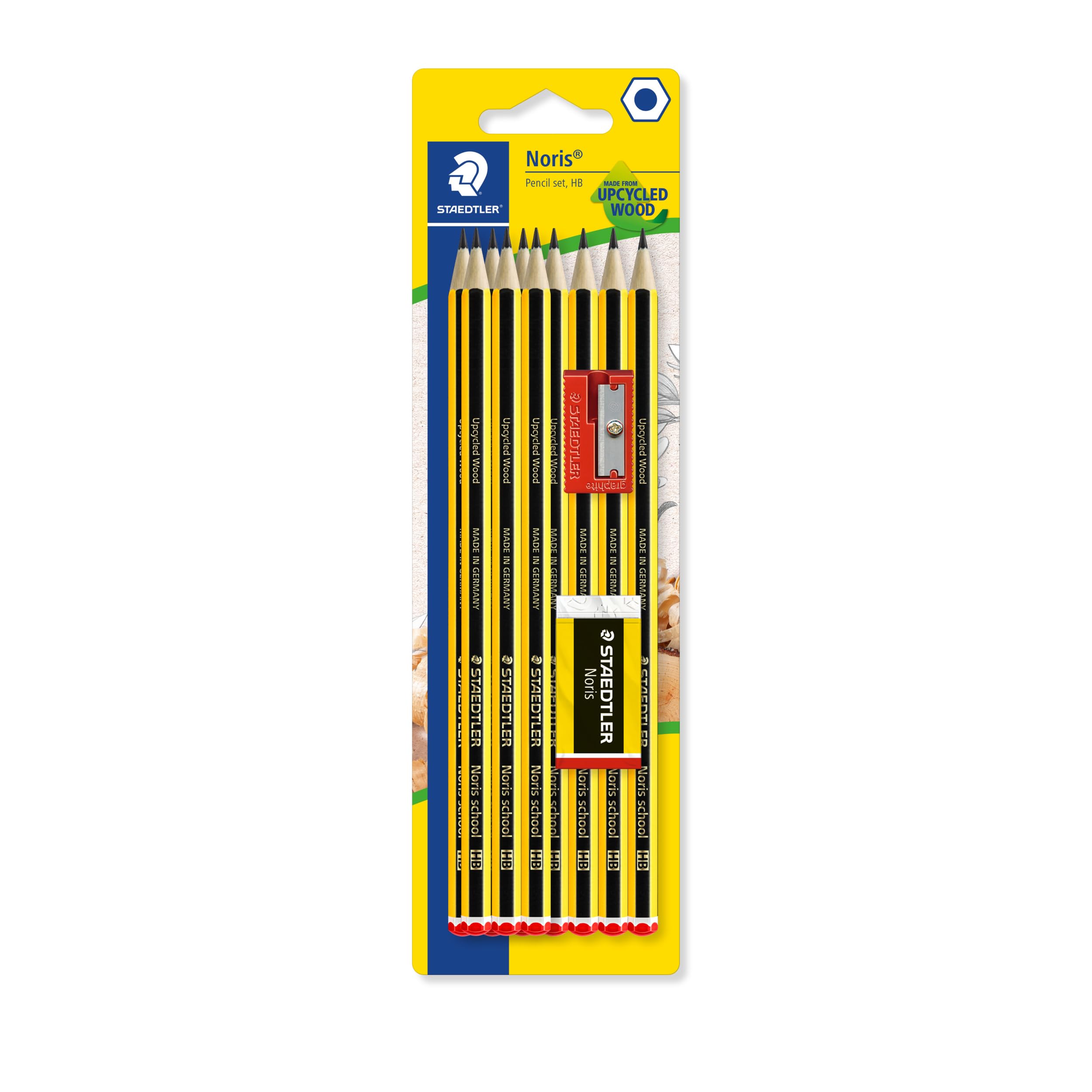 STAEDTLER Noris School Graphite Pencils 121-SBK10 - HB Hardness, Break-Resistant | Pack of 10