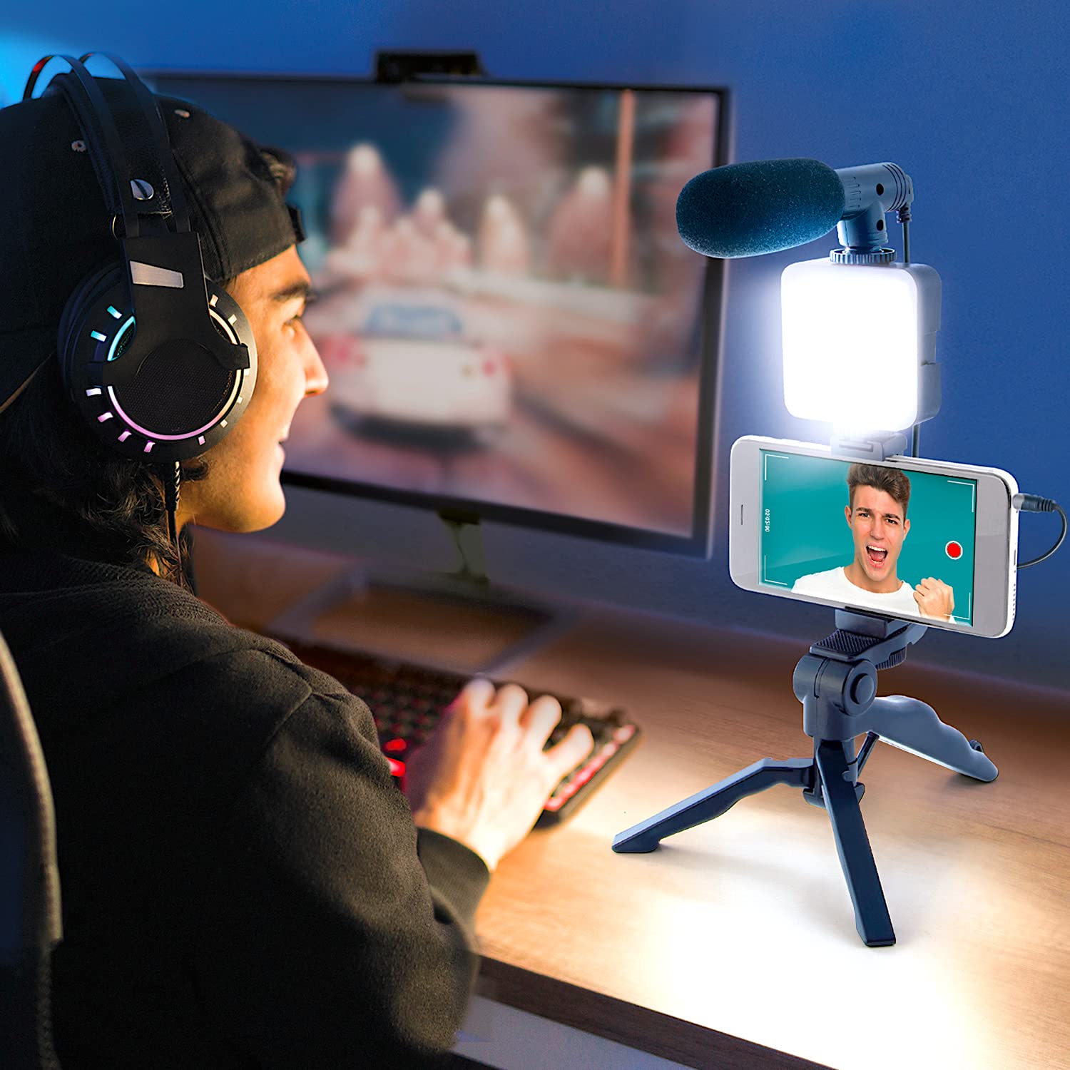 Canal Toys Studio Creator INF 033 Podcast and Vlogging Kit | LED Light, Mic, Tripod | Ages 8+ 5