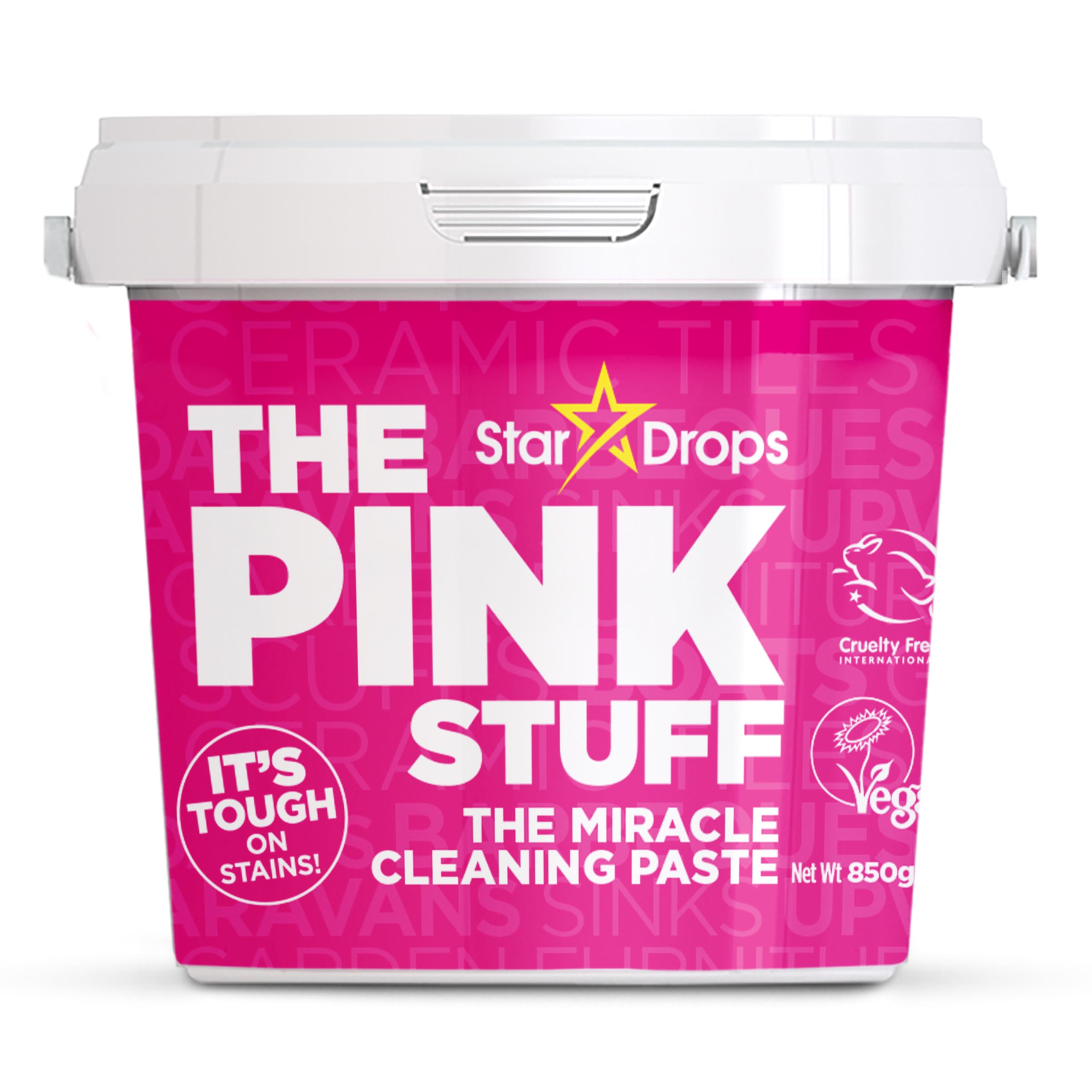 Stardrops The Pink Stuff Miracle Cleaning Paste - Tough on Stains | 850g Tub | Vegan Formula