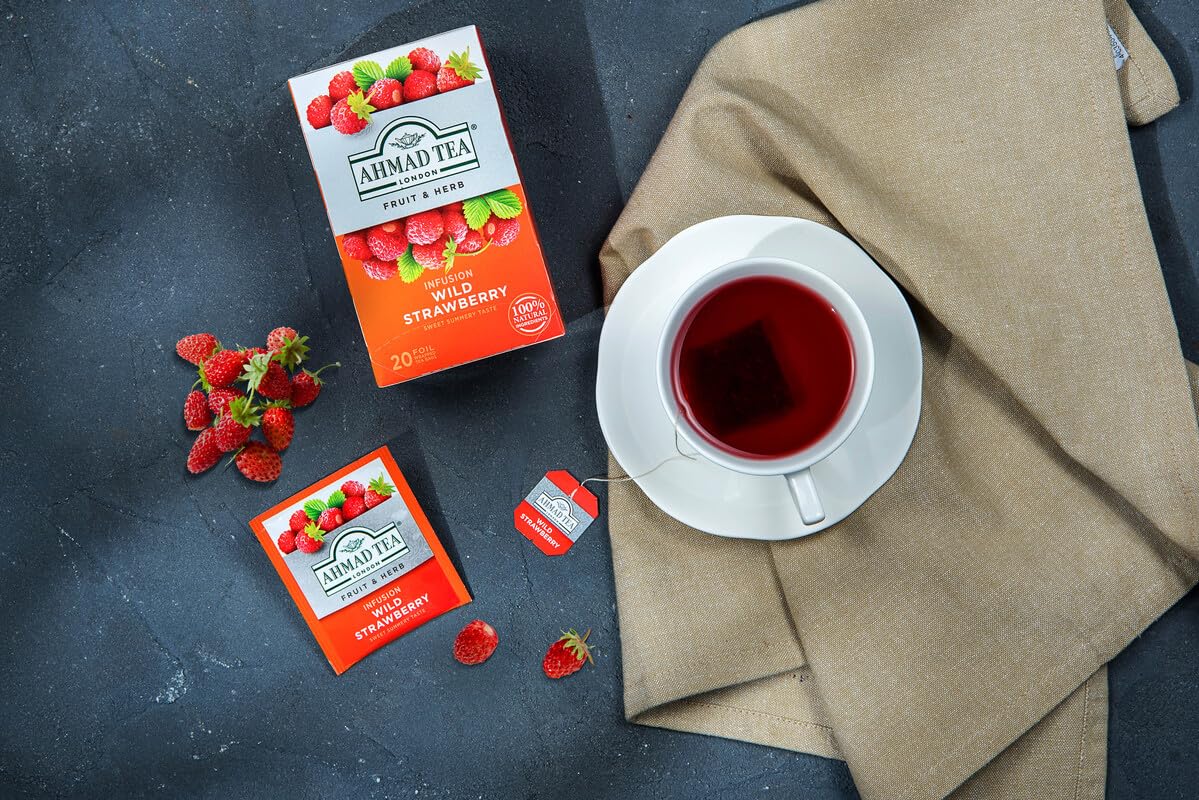 Ahmad Tea Wild Strawberry Fruit & Herbal Infusion - 20 Tea Bags 6