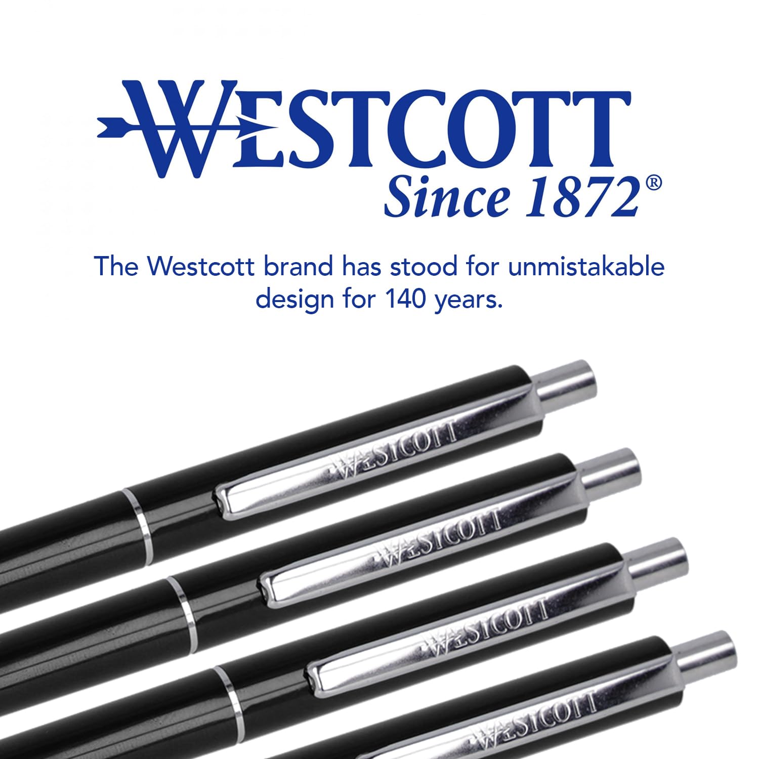 Westcott ALLTIME Retractable Ballpoint Pens - Black Ink, Medium Point (0.5mm) | Pack of 50 5