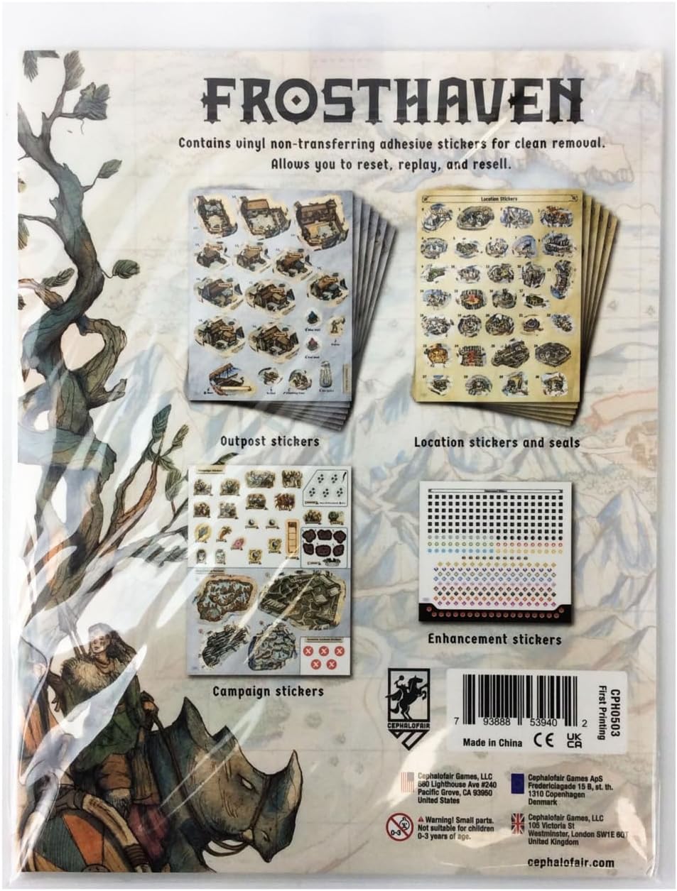 Cephalofair Games Frosthaven Removable Sticker Game Set 2