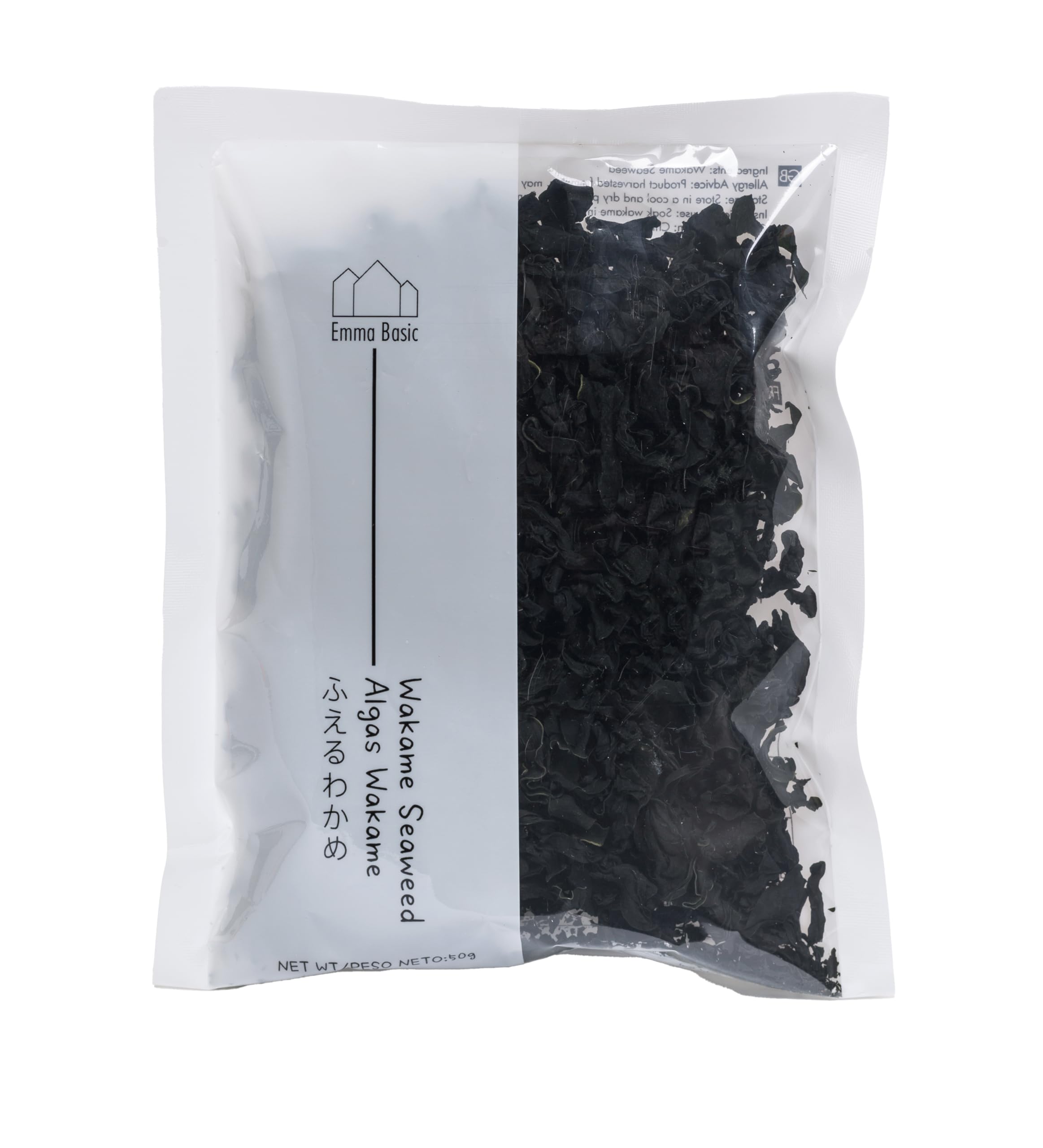Emma Basic Dried Wakame Seaweed - High Fibre & Protein | Ready in 3 Mins | 50g