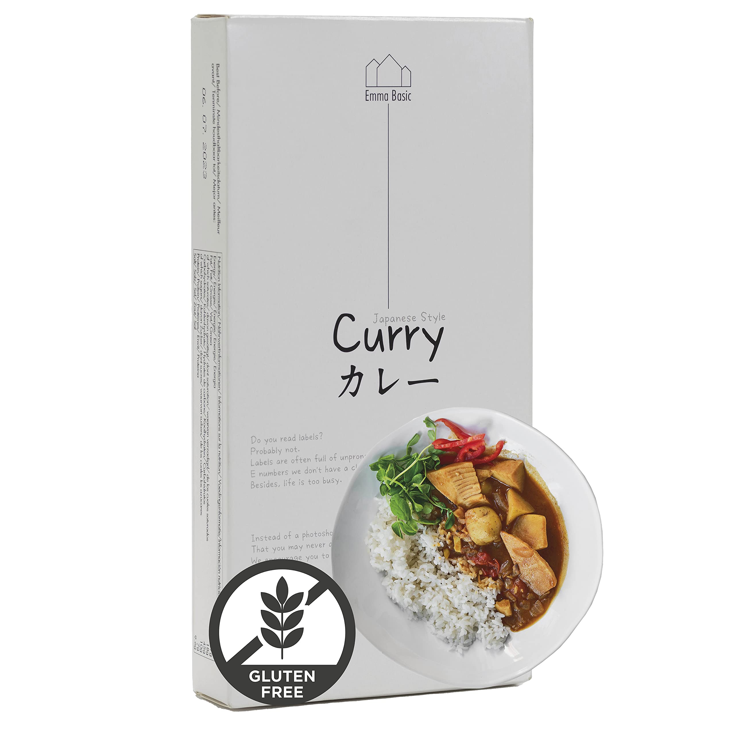 Emma Basic Japanese Style Curry 200g | Vegan & Gluten-Free Cooking Block