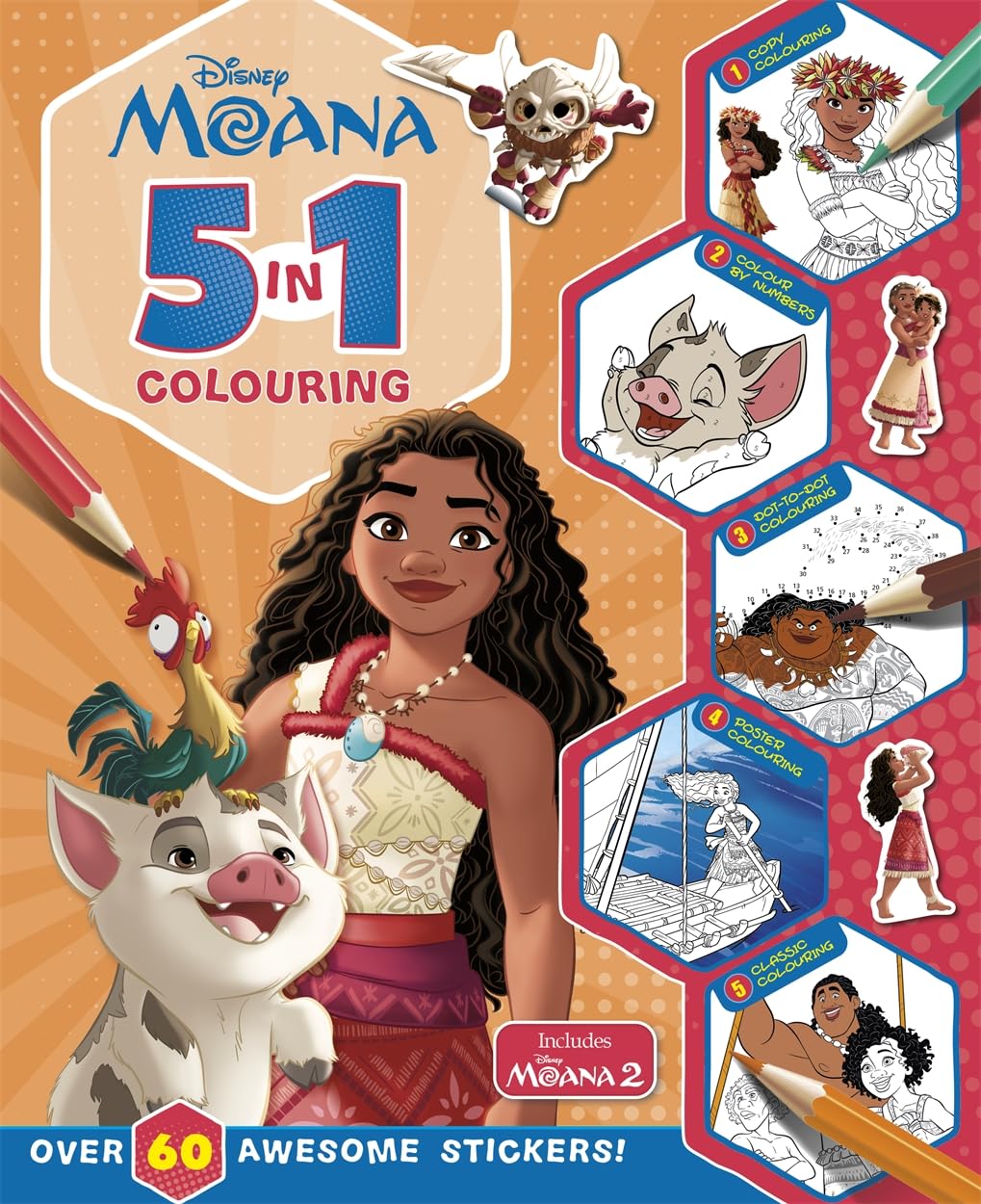 Autumn Moana: 5-in-1 Colouring Book | Paperback | Ages 4-6 1