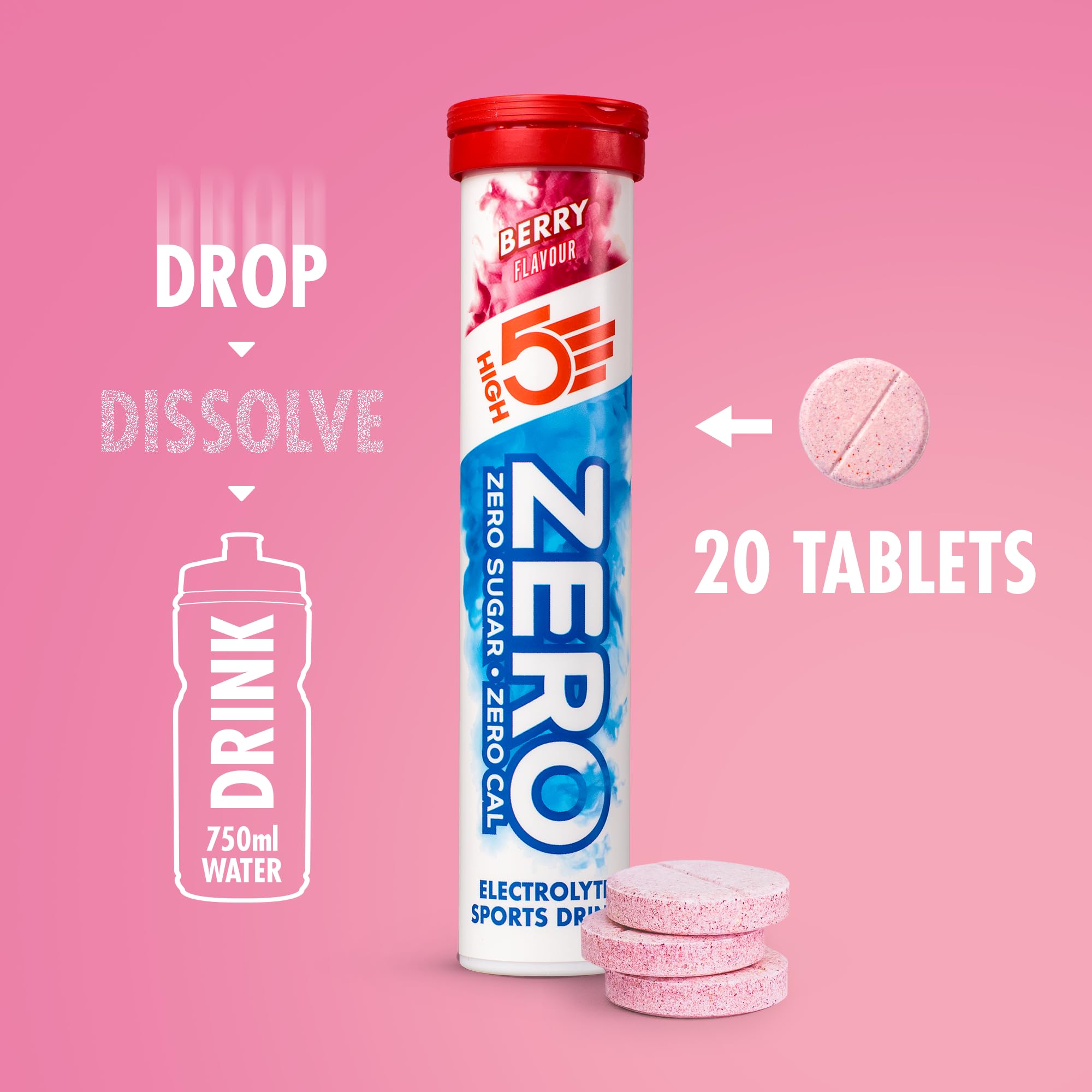 HIGH5 ZERO Electrolyte Tablet - Sugar-Free Hydration with Vitamin C | Berry | 20 Count 3