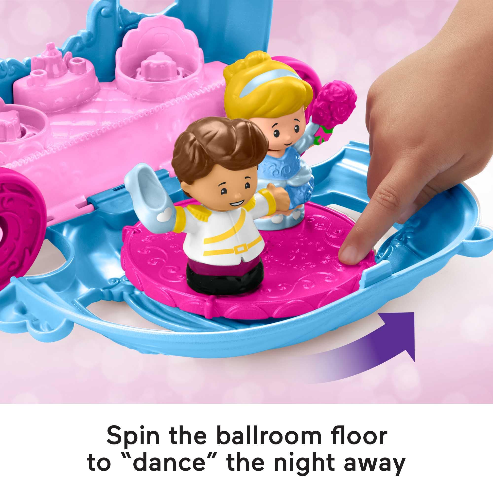 Disney Princess Cinderella’s Dancing Carriage by Little People - 2-in-1 Playset with Figures 8