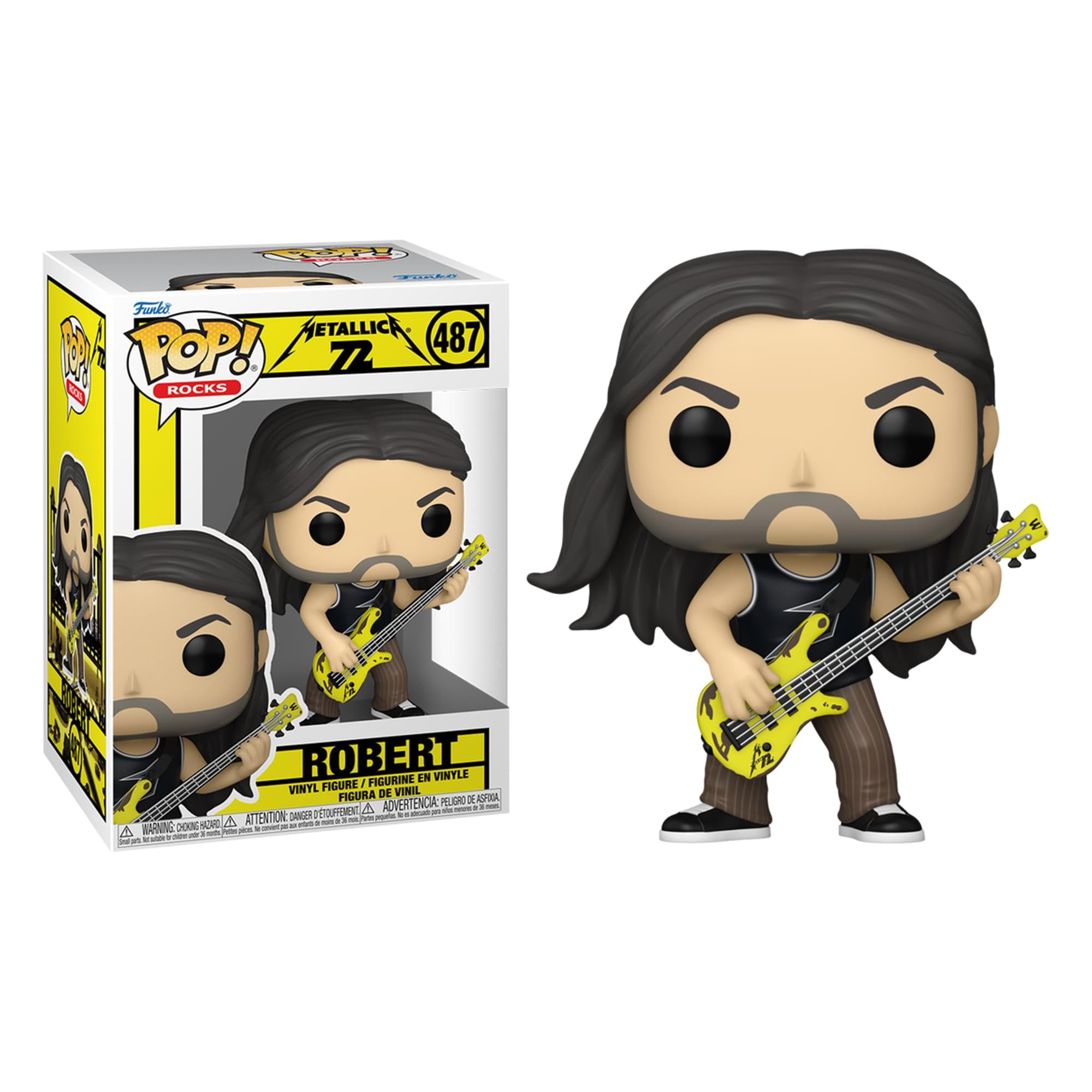 Funko Pop! Rocks: Robert Trujillo (Metallica) Collectible Vinyl Figure | Approx 3.75 Inches Tall