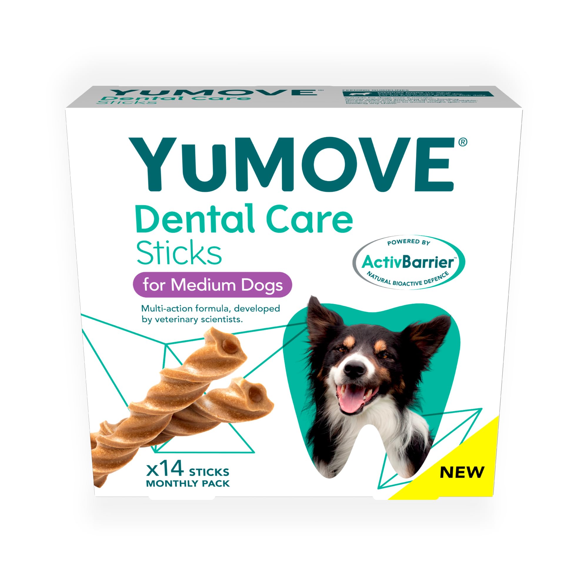 YuMOVE Dental Care Sticks for Medium Dogs | Fights Plaque & Freshens Breath | All-Natural