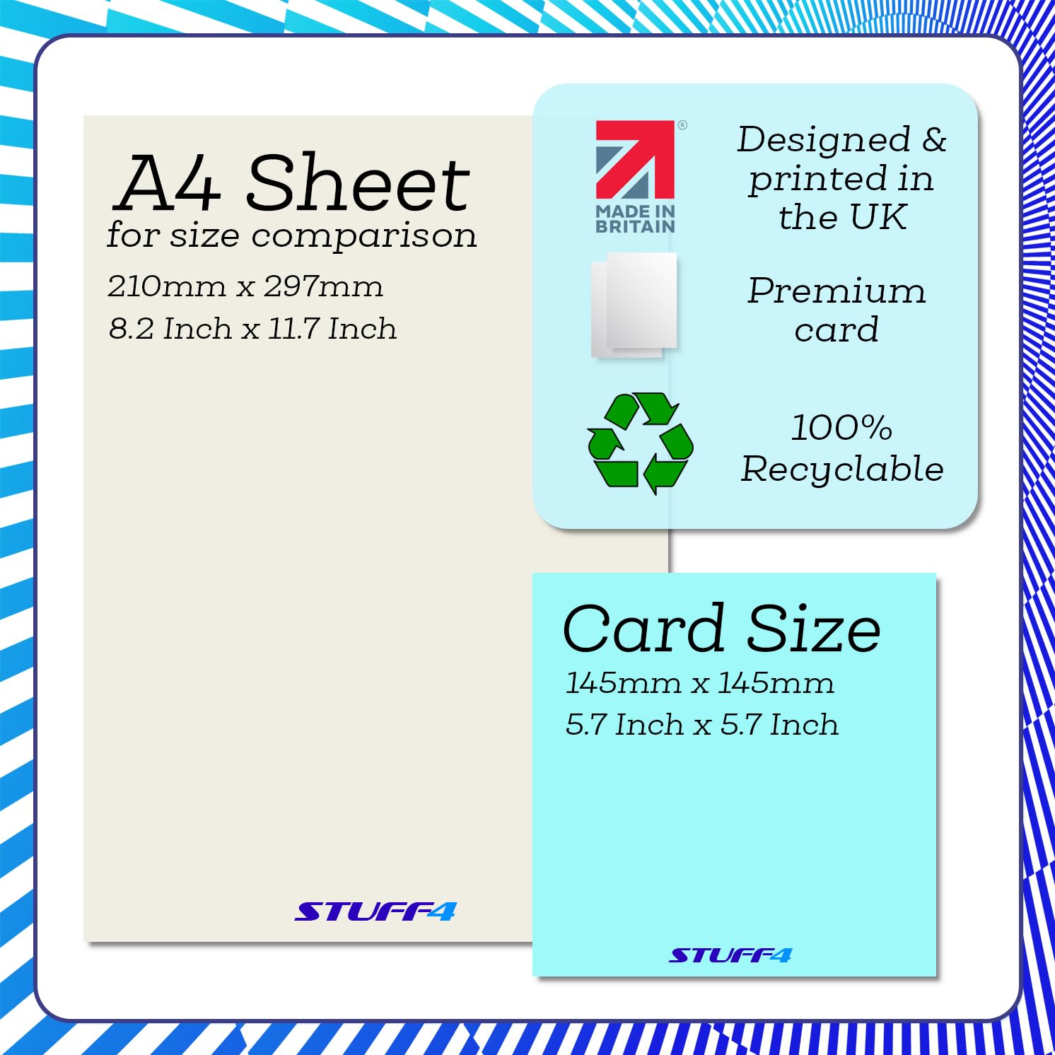 Stuff4 70th Birthday Card for Men & Women | Young and Fit Frog Design | 145mm Square Greeting Card 6