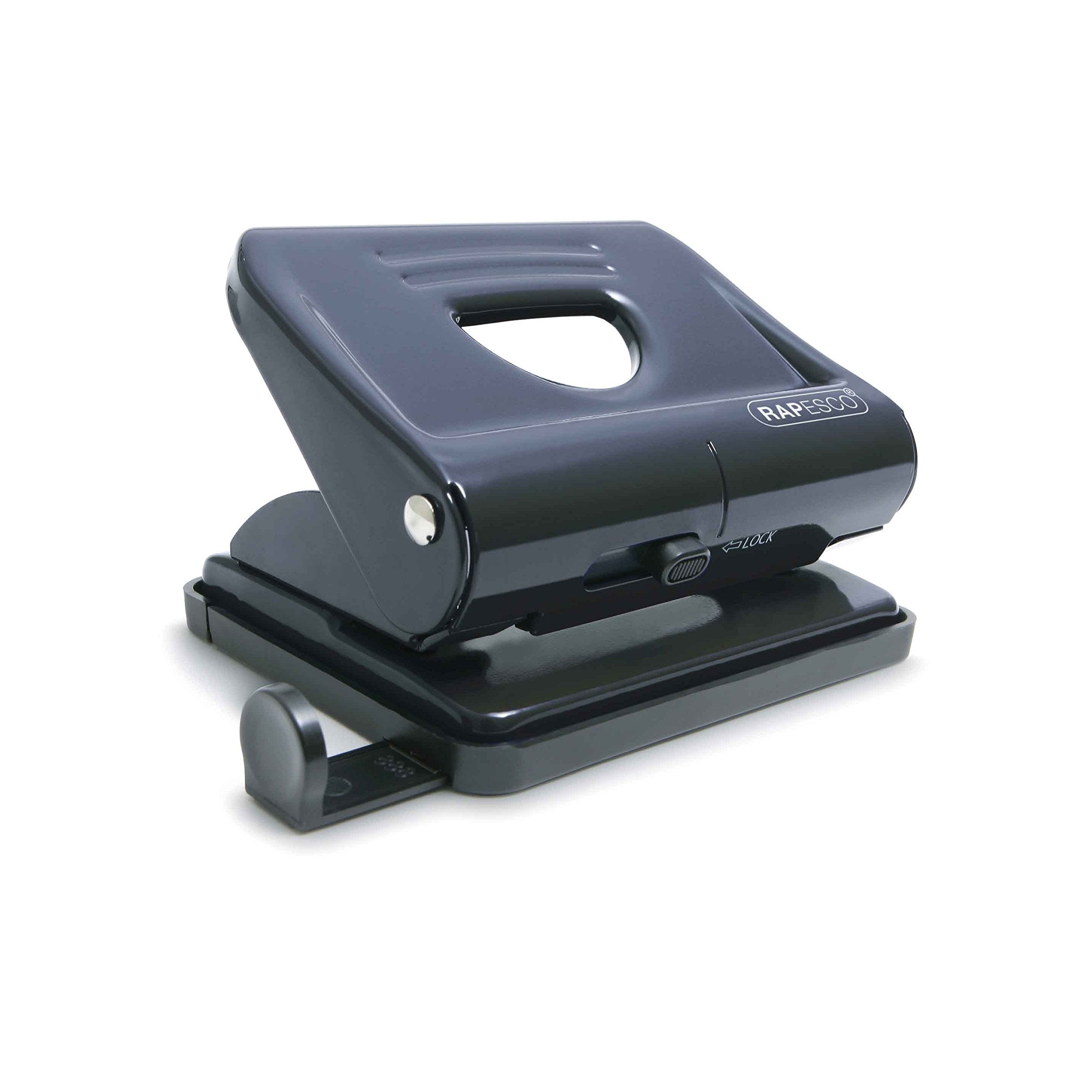 RAPESCO PF820MB1 2-Hole Metal Punch - 22 Sheet Capacity | Black | 80mm Spacing