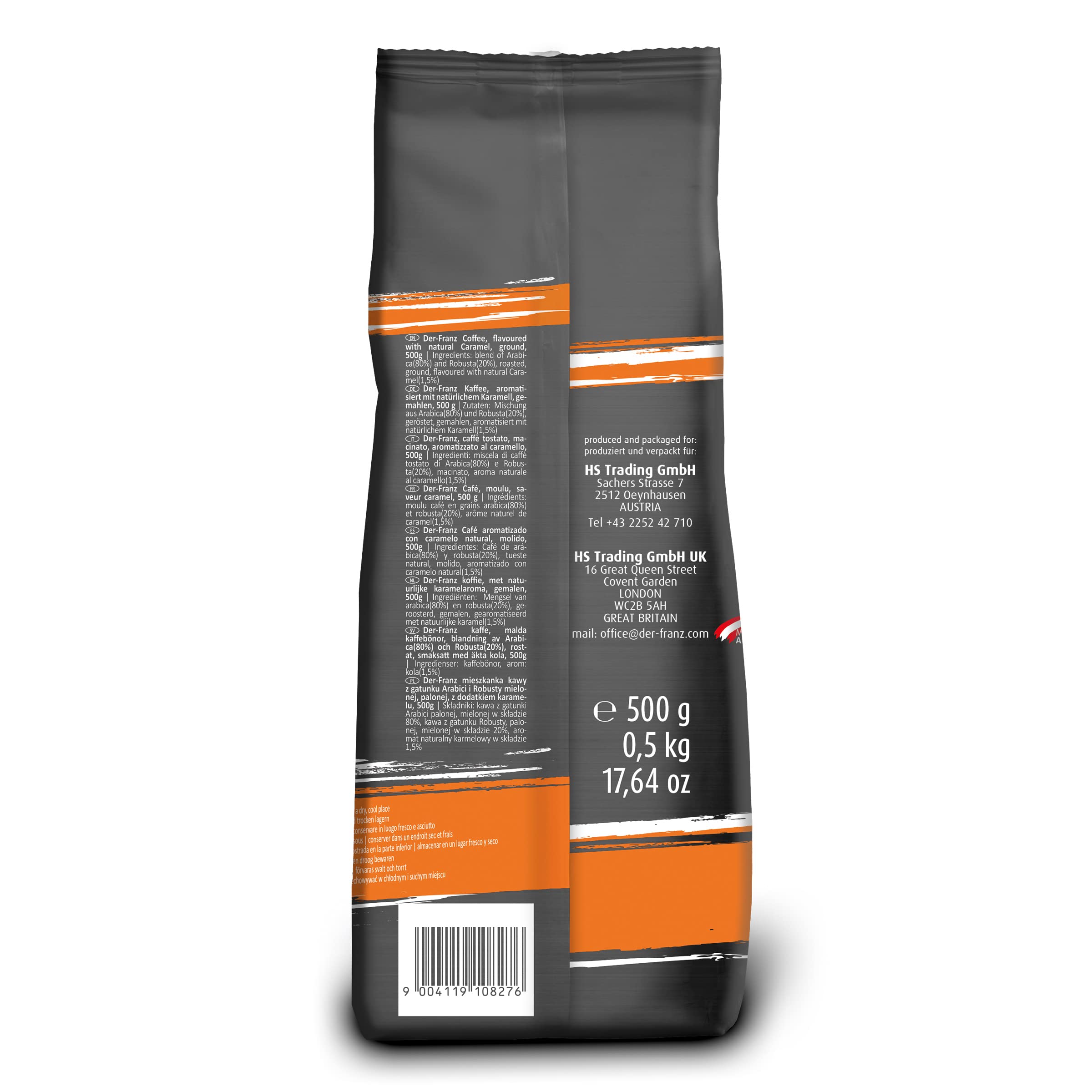 Der-Franz Coffee Flavoured with Natural Caramel, Ground, 2 x 500 g 3