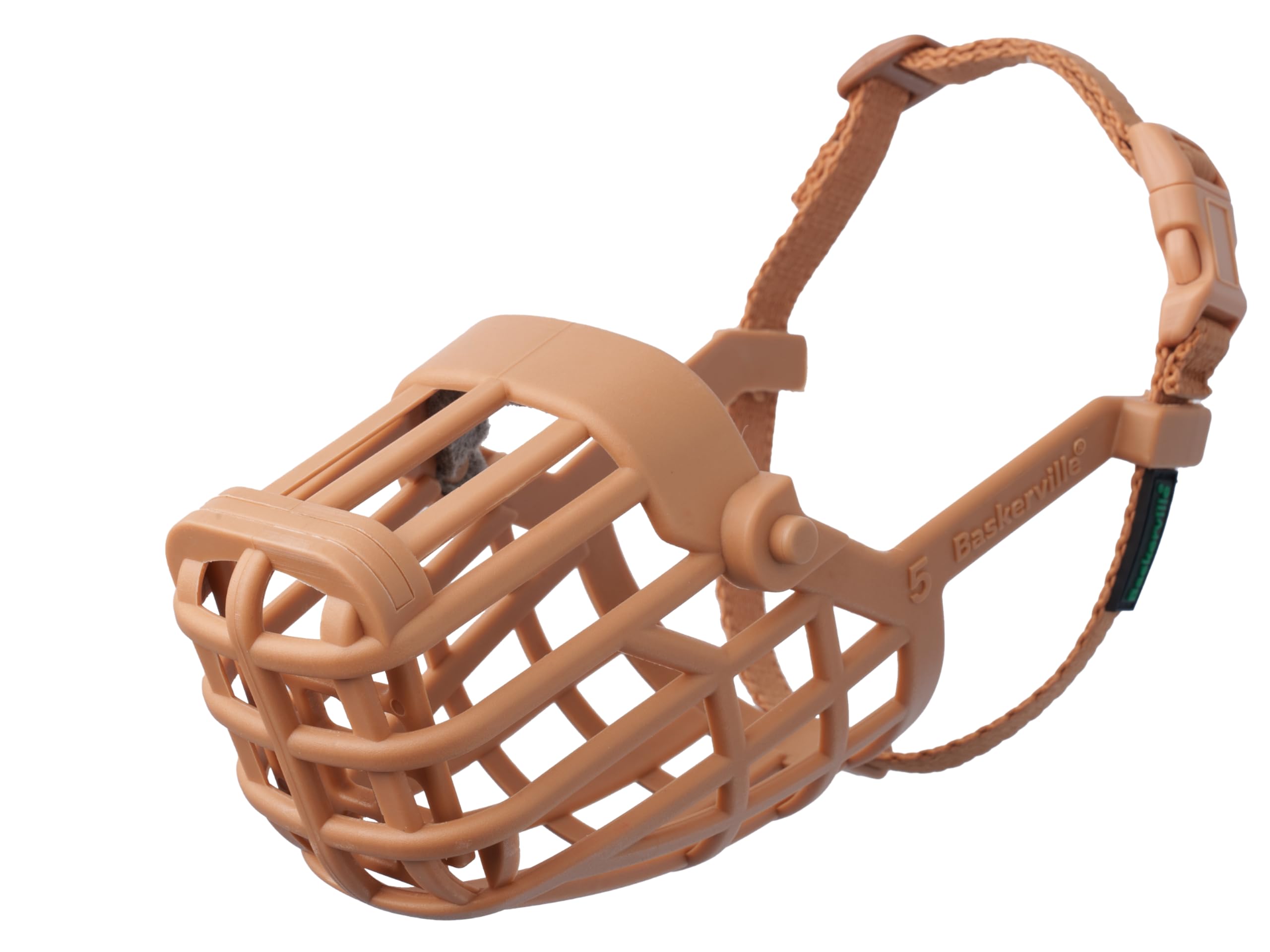 Baskerville Classic Basket Muzzle - Size 1, Brown, Prevents Biting & Scavenging
