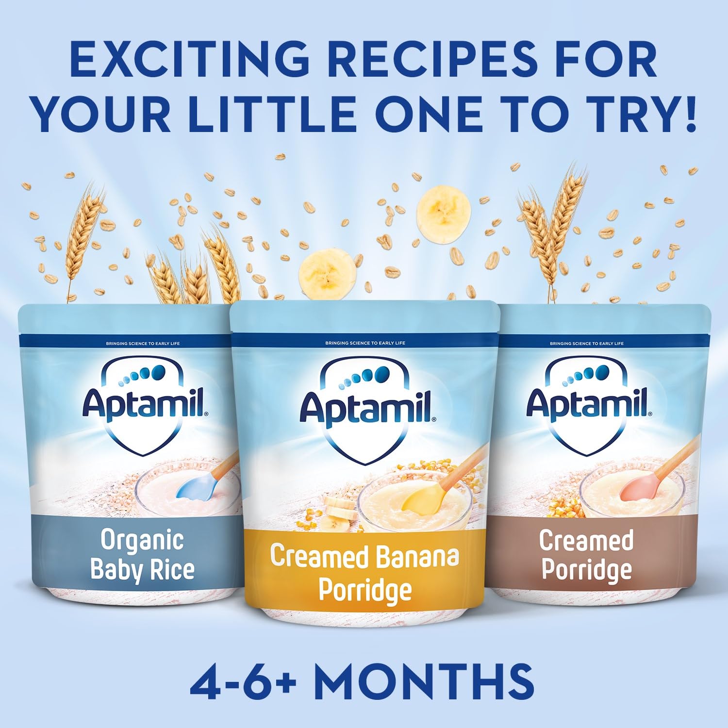 Aptamil Creamed Banana Porridge Baby Food Cereal, 4-6+ Months, 125g 5