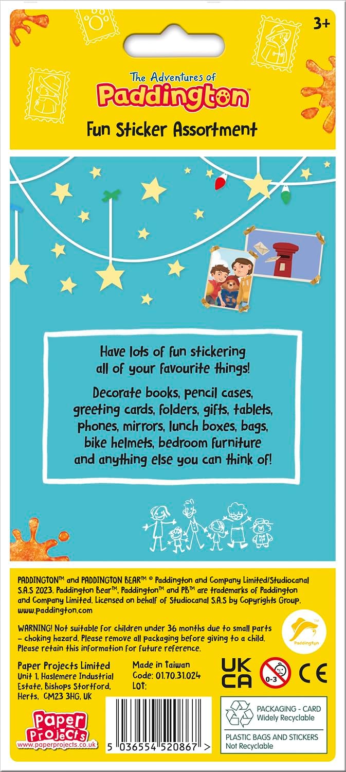 Paper Projects The Adventures of Paddington - Paddington Bear Assorted Sticker Pack 4